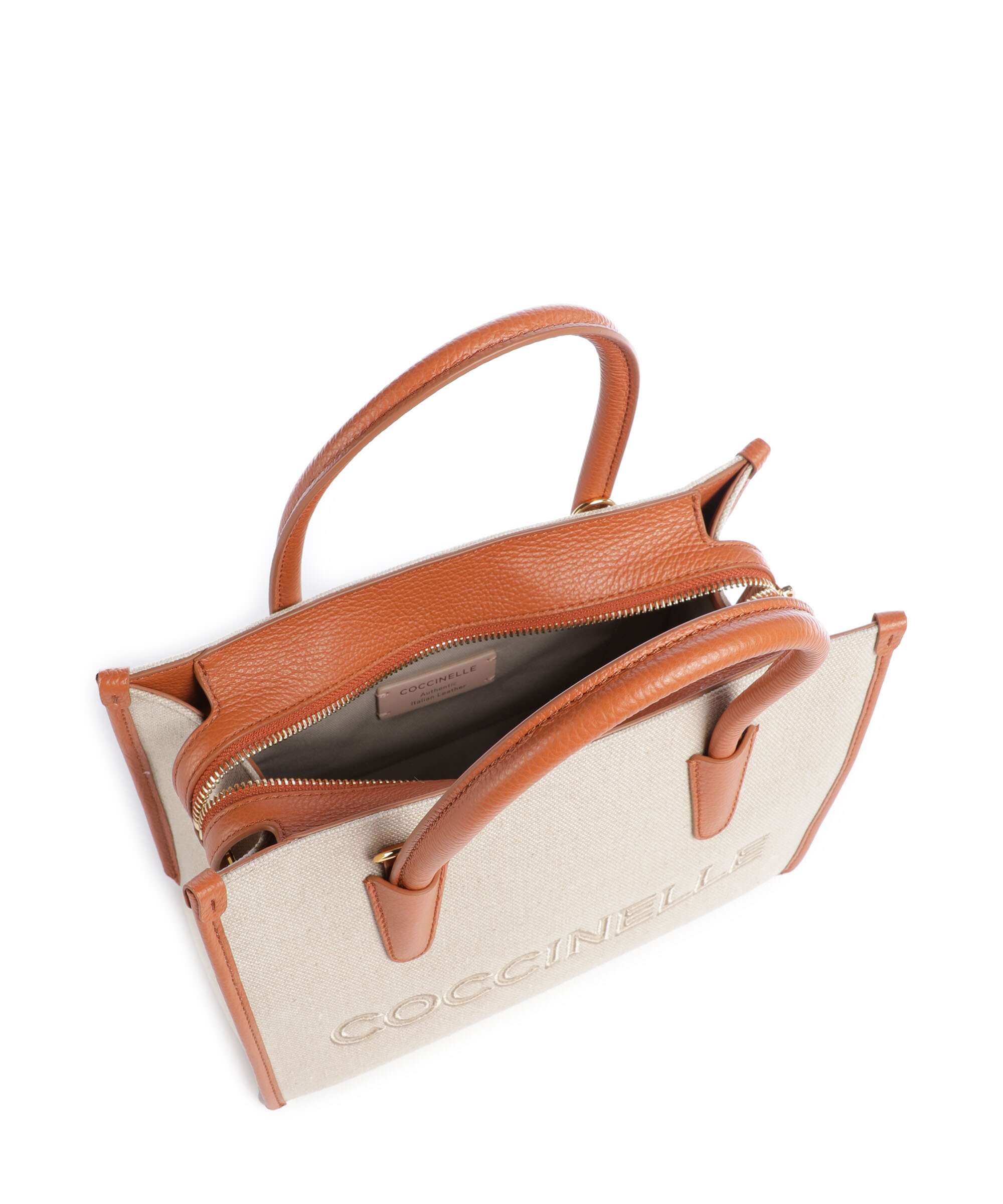 Coccinelle Myrtha Canvas Handbag natural/crab