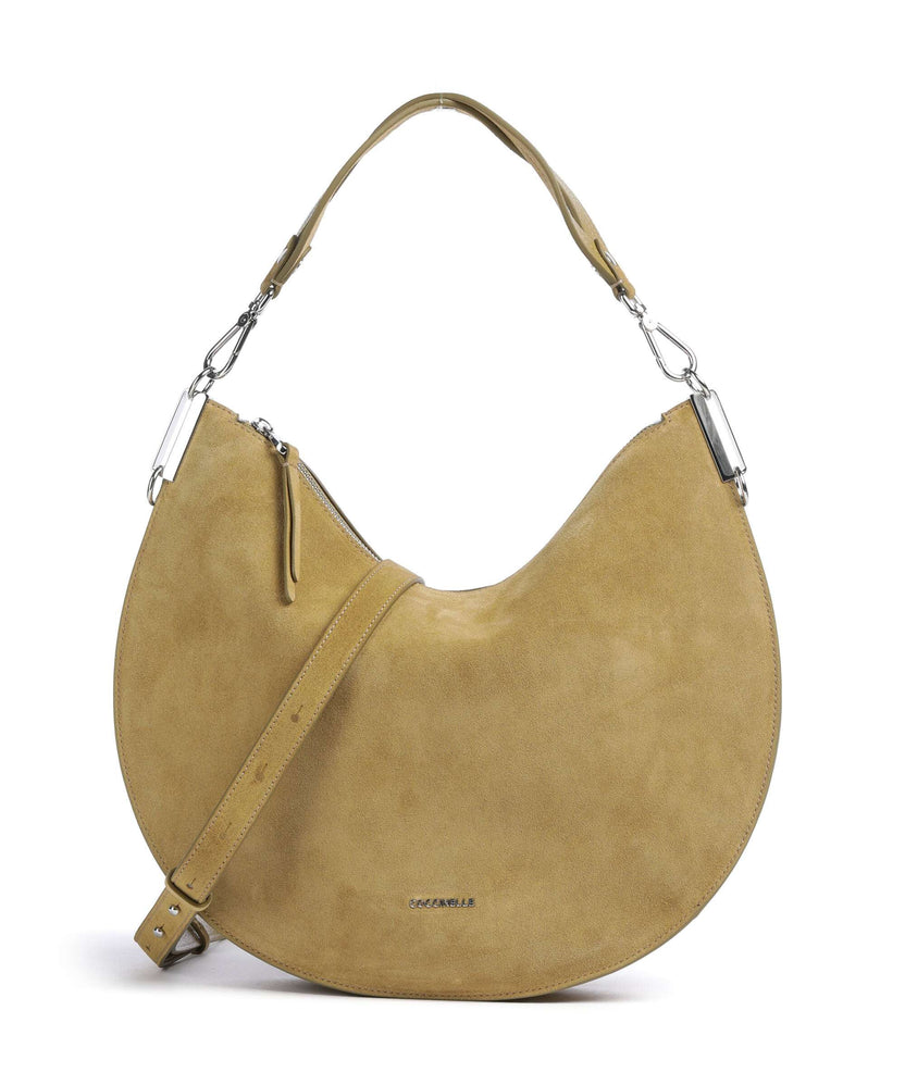 Coccinelle Sunup Suede Shoulder bag seagrass