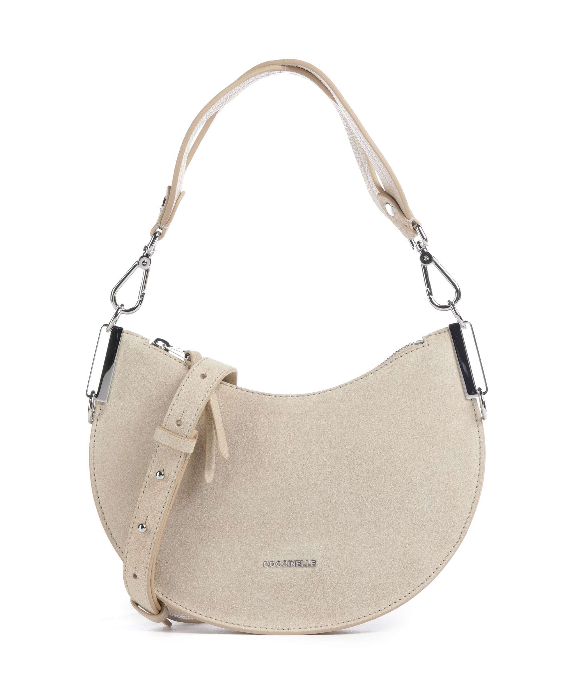 Coccinelle Sunup Suede Shoulder bag sandshell