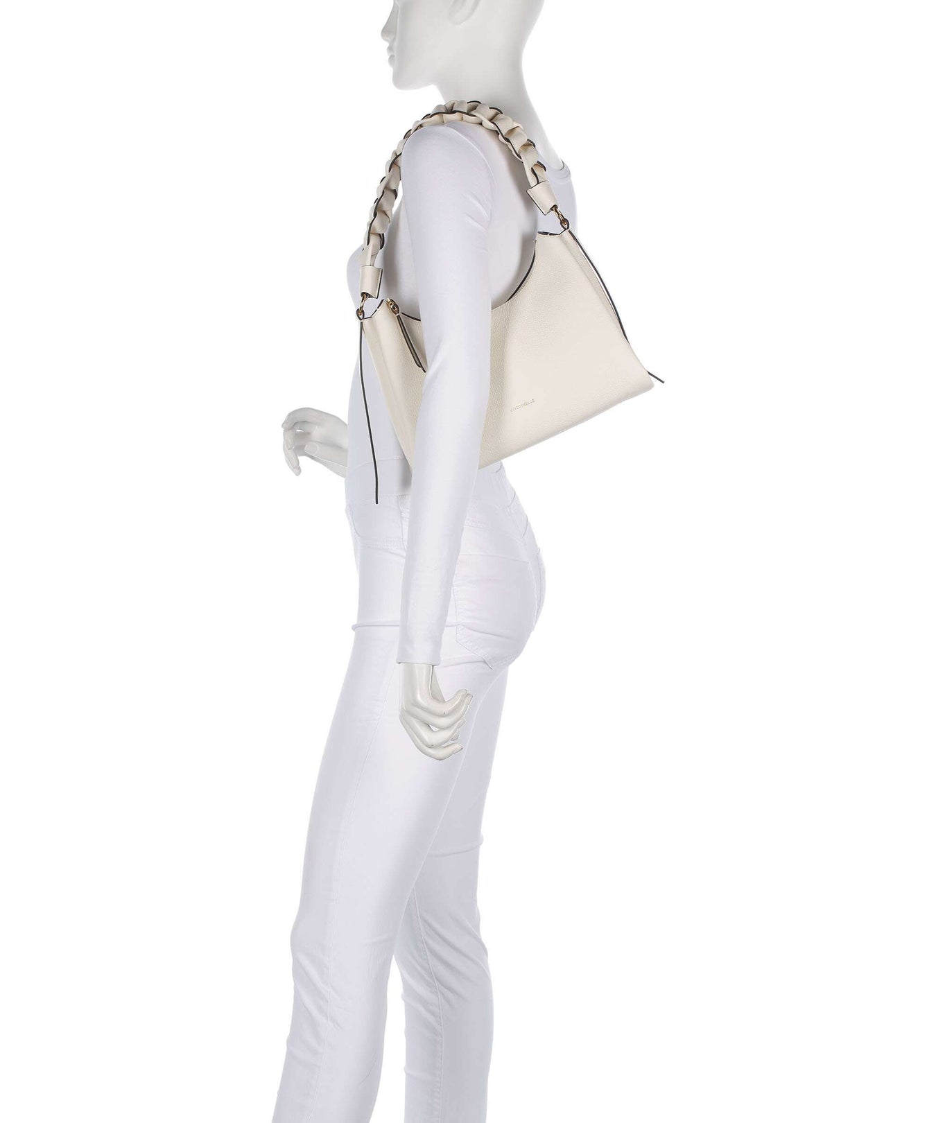 Coccinelle Boheme Grana Double Shoulder bag pearl/cognac