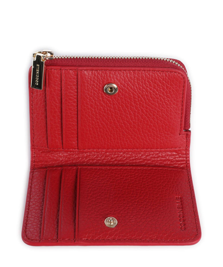 Coccinelle Metallic Soft Wallet scarlet