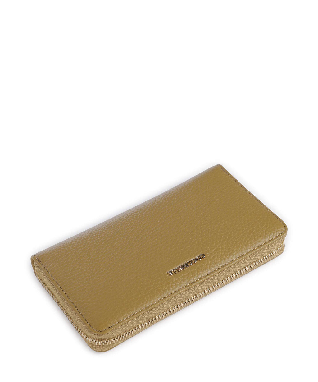 Coccinelle Metallic Soft RFID Wallet seagrass