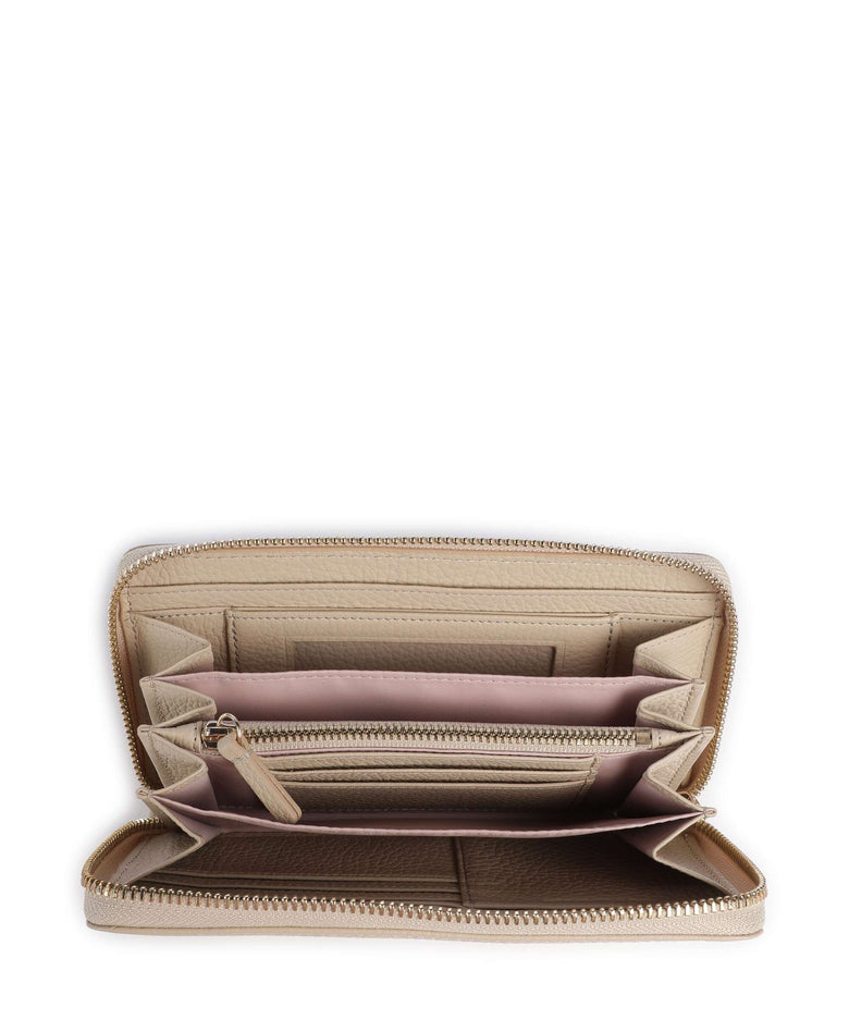 Coccinelle Metallic Soft Wallet sandshell