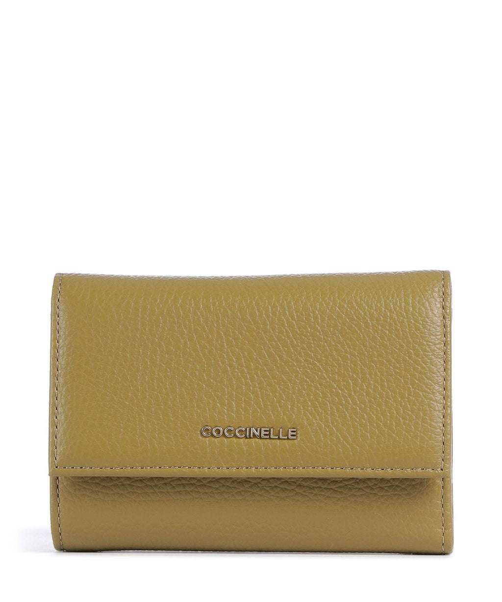 Coccinelle Metallic Soft Wallet seagrass