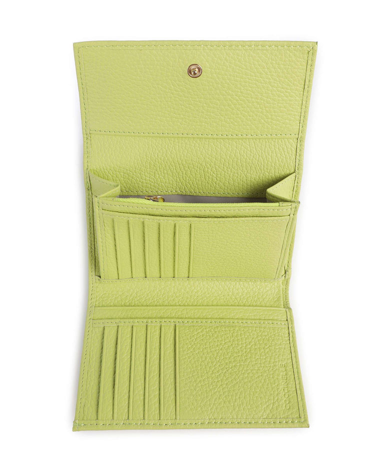 Coccinelle Metallic Soft Wallet green glow
