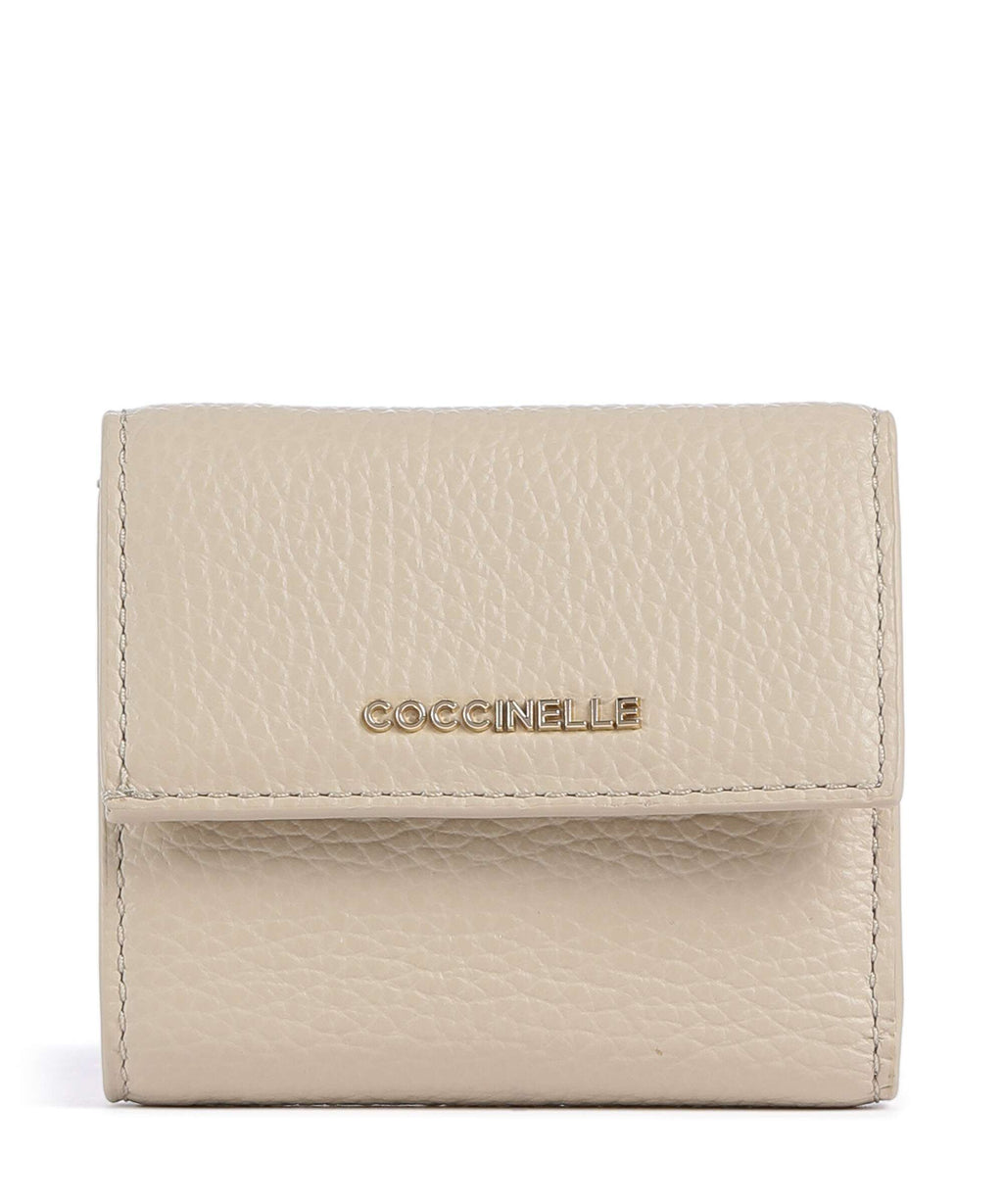 Coccinelle Metallic Soft RFID Wallet sandshell