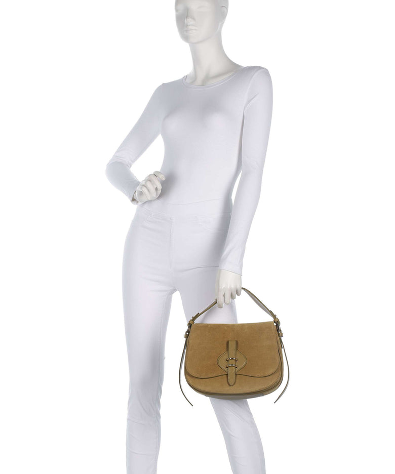 Coccinelle Mavery Suede Handbag seagrass