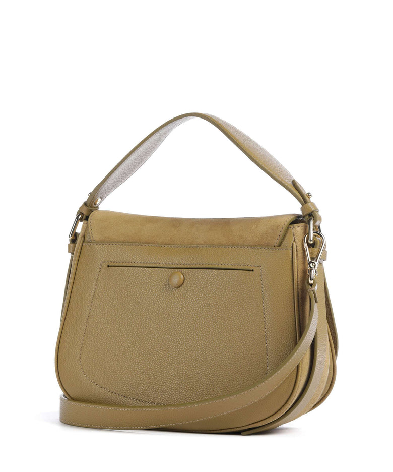 Coccinelle Mavery Suede Handbag seagrass