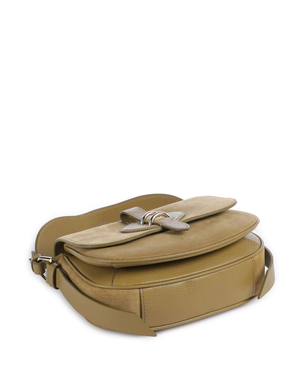 Coccinelle Mavery Suede Handbag seagrass