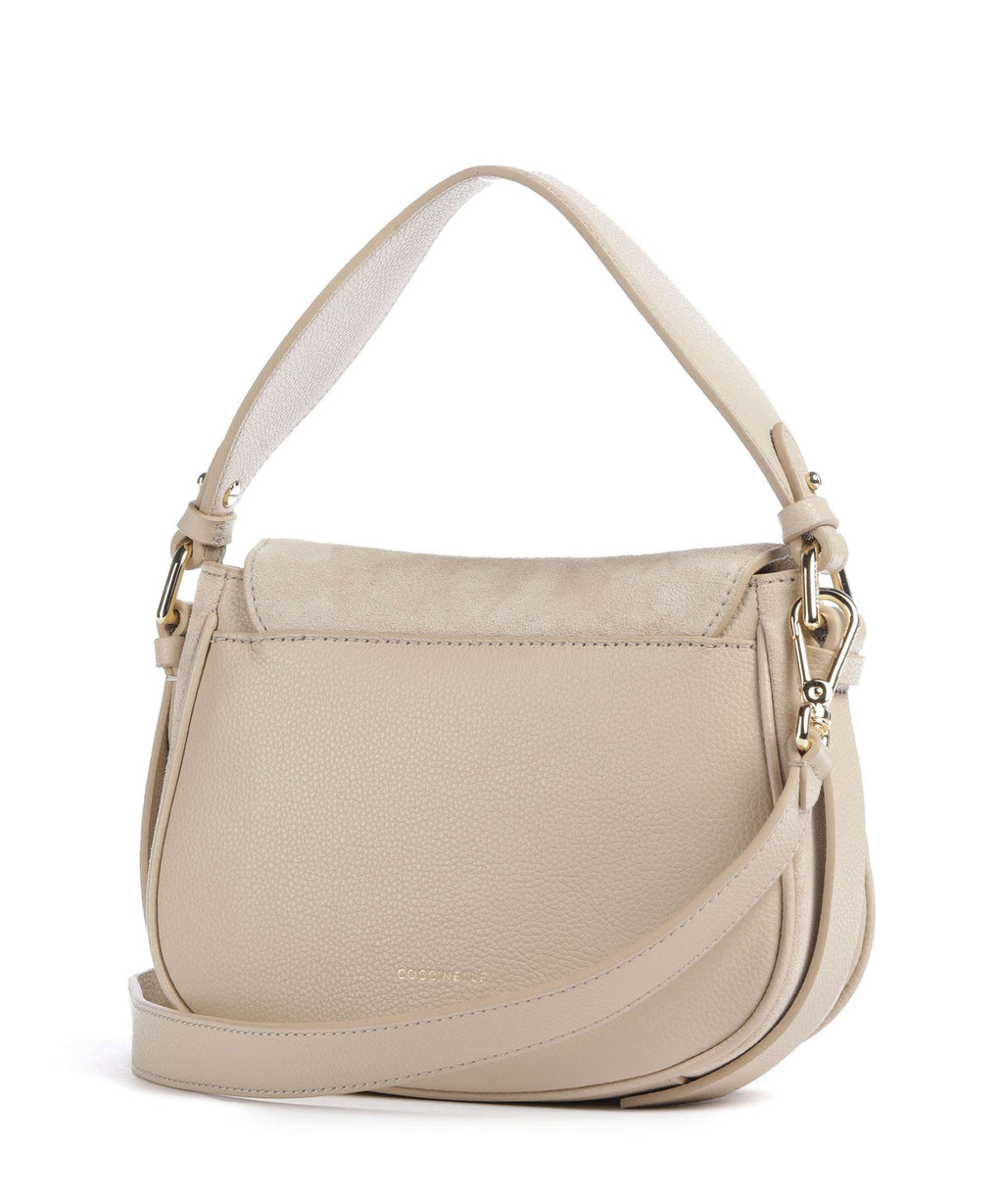Coccinelle Mavery Suede Handbag sandshell