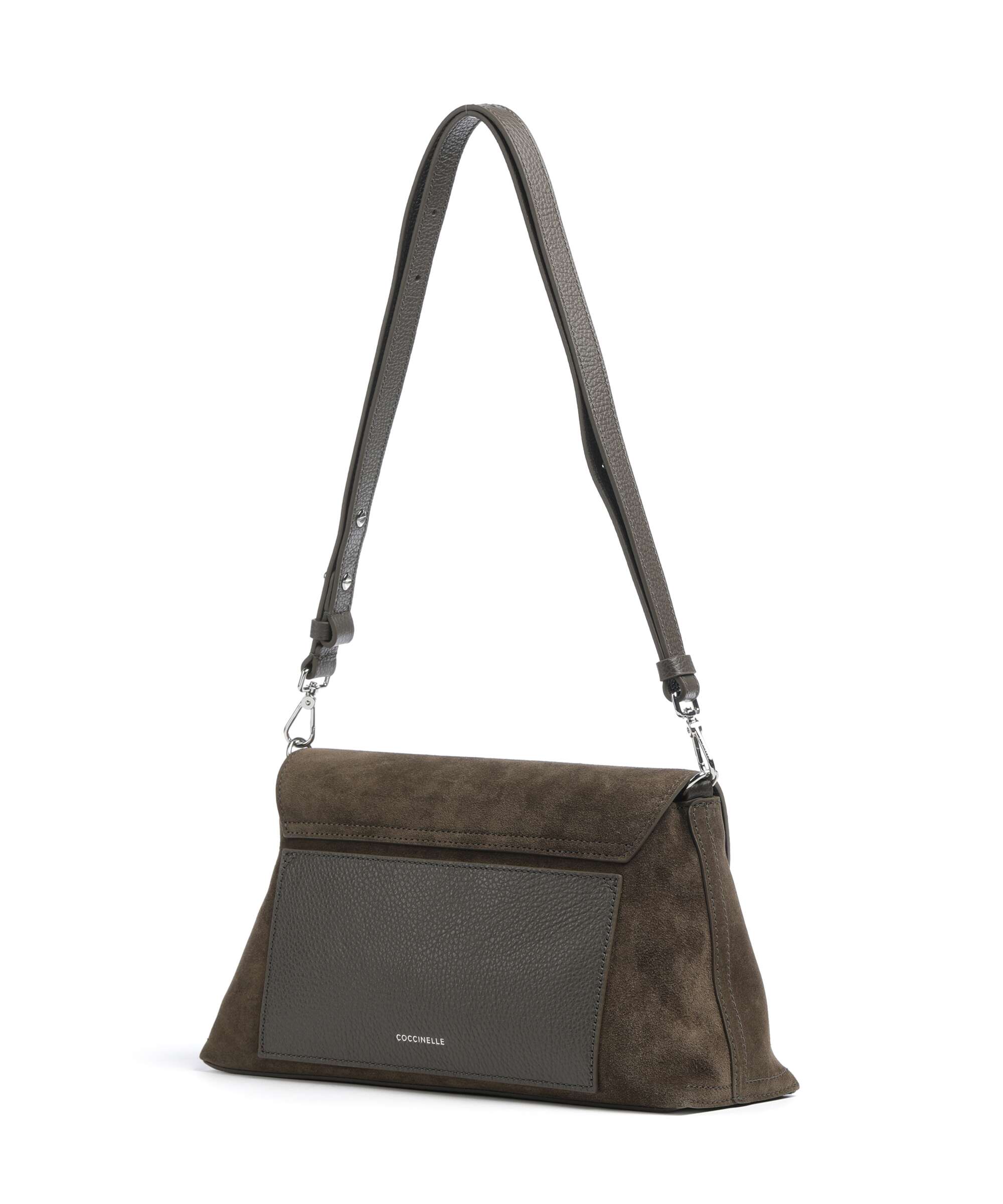 Coccinelle Nikla Suede Shoulder bag fango