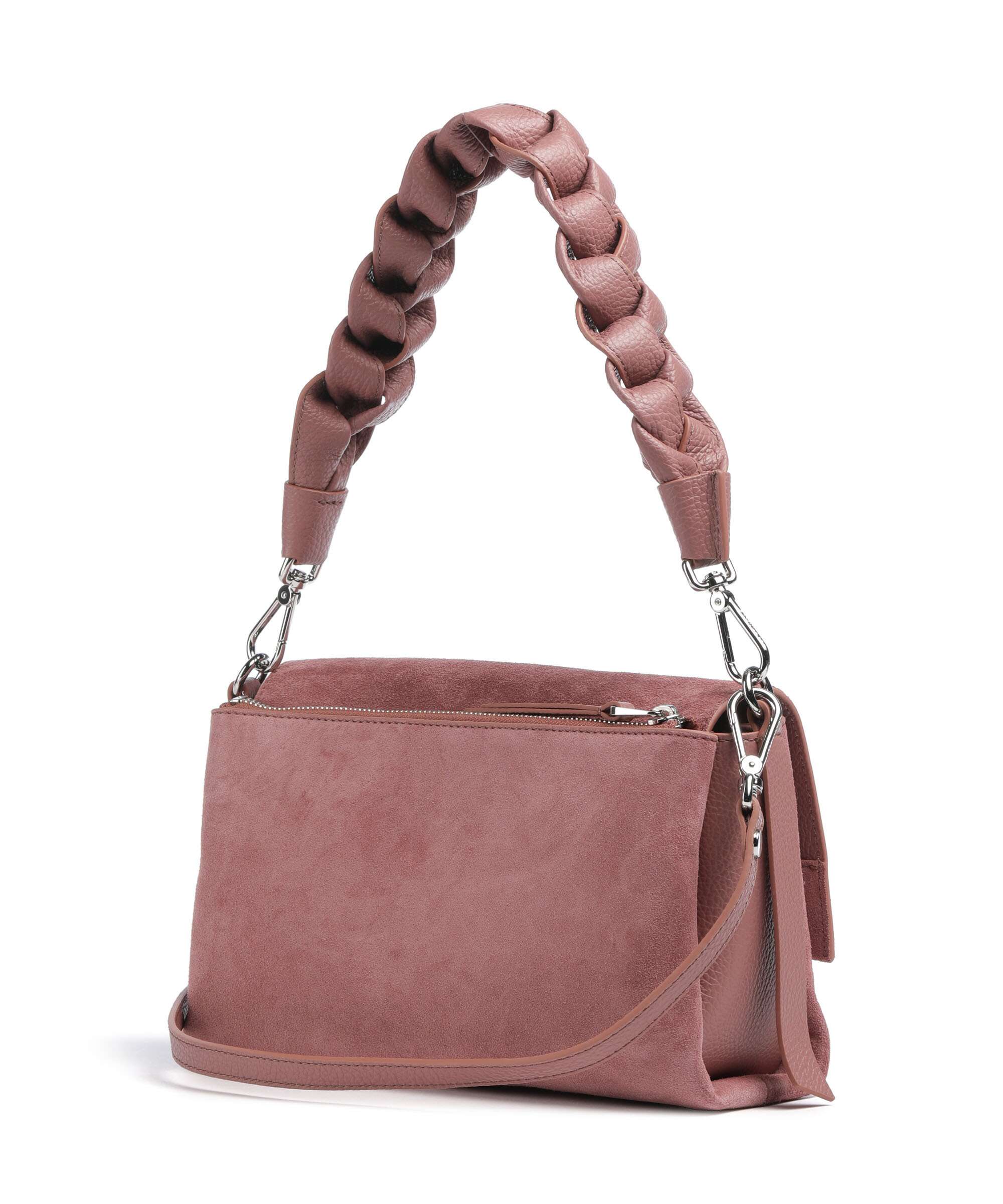 Coccinelle Boheme Suede Shoulder bag winter rose