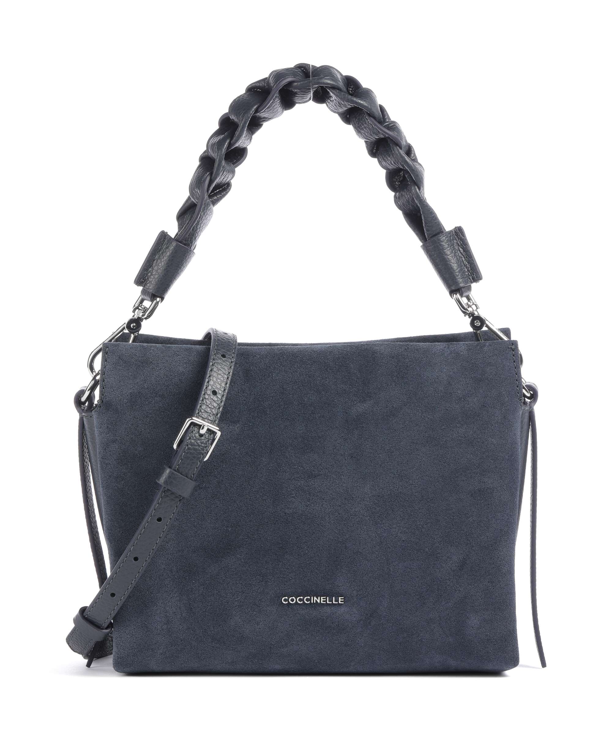 Coccinelle Boheme Suede Handbag midnight blue