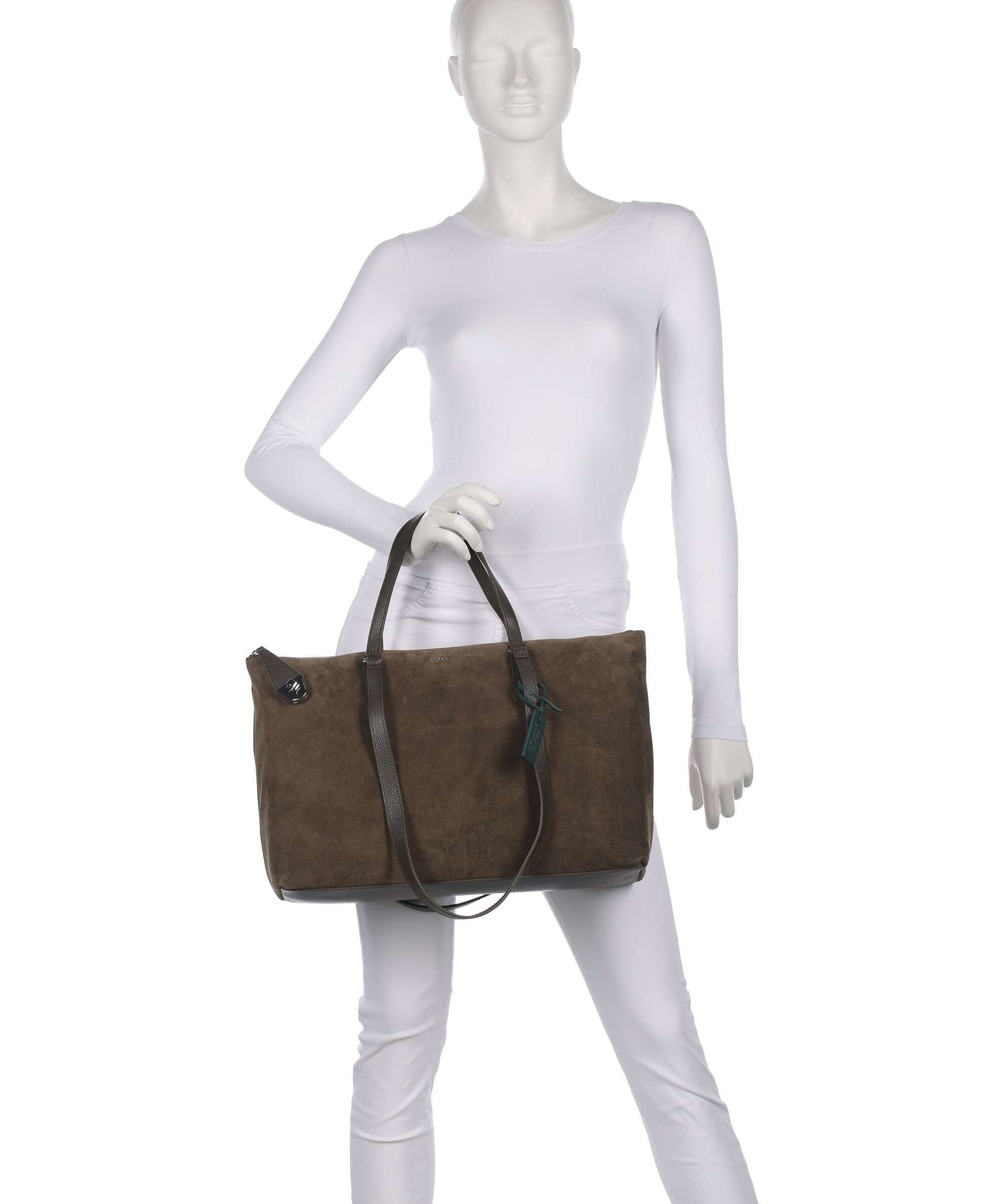 Coccinelle Beat Generation Suede Tote bag fango