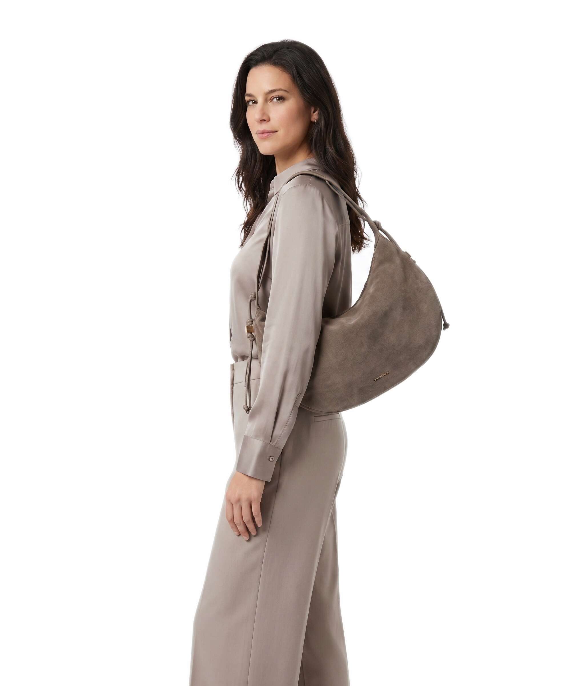 Coccinelle Thess Hobo bag warm taupe