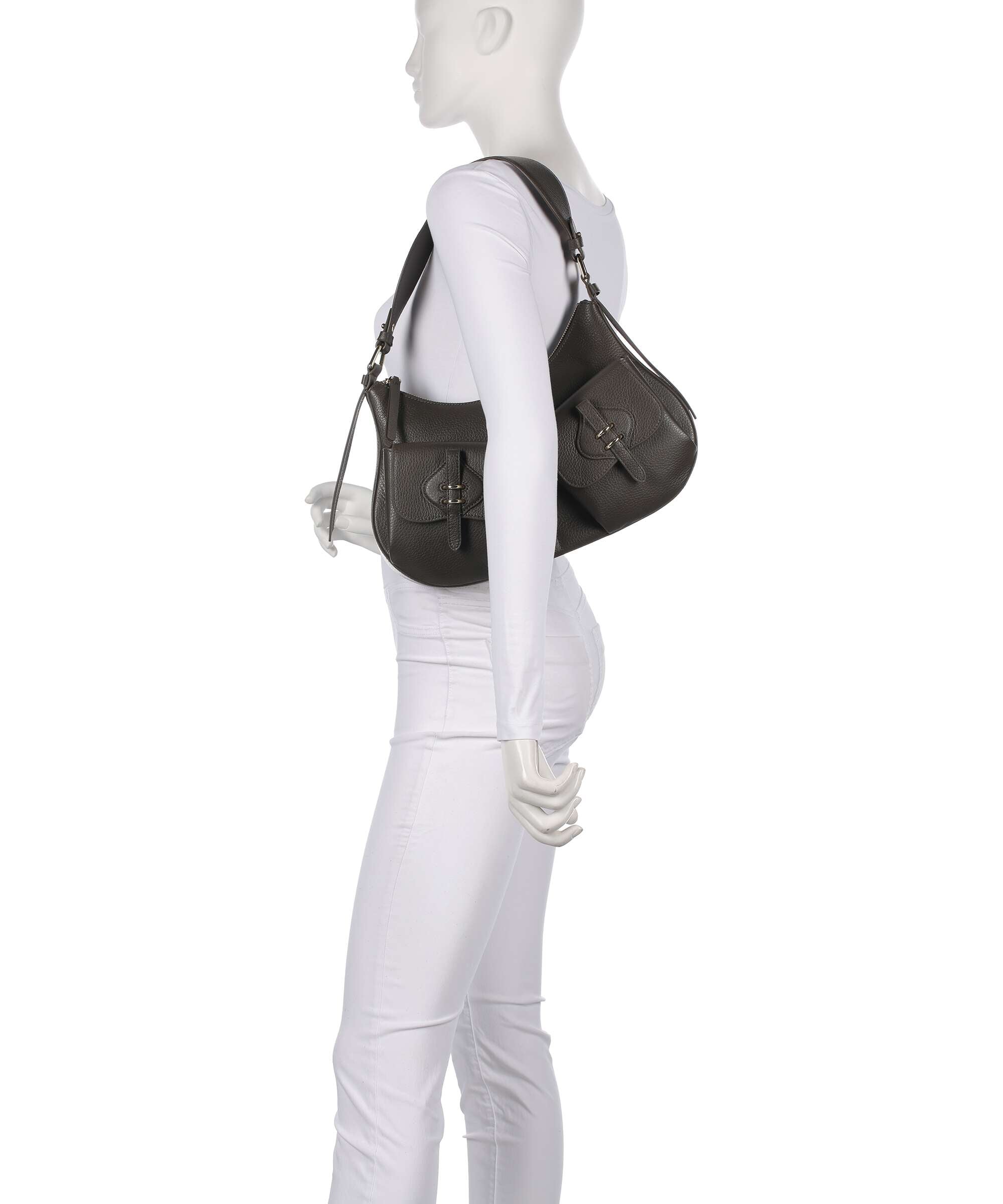 Coccinelle Mavery Pocket Hobo bag fango
