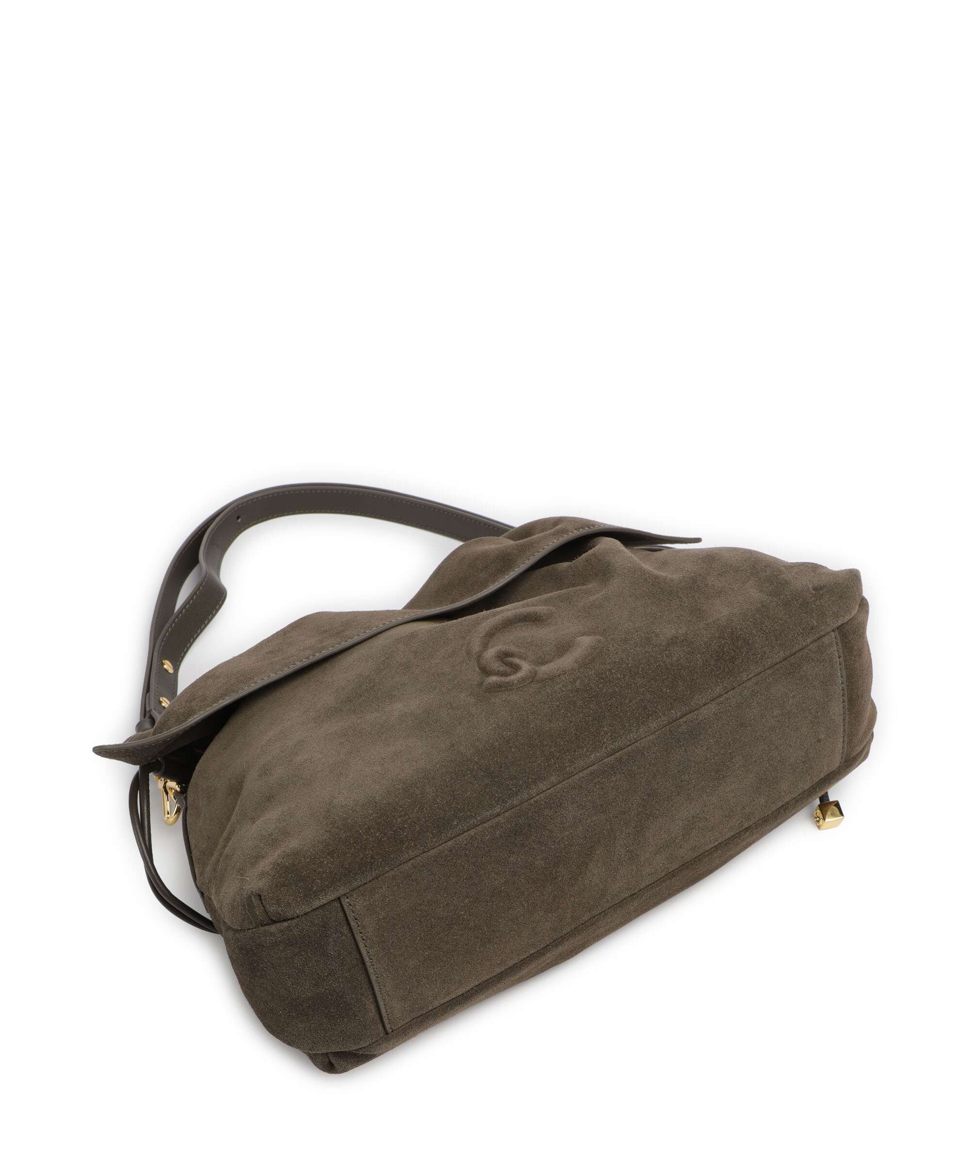 Coccinelle Lidia Suede Hobo bag fango