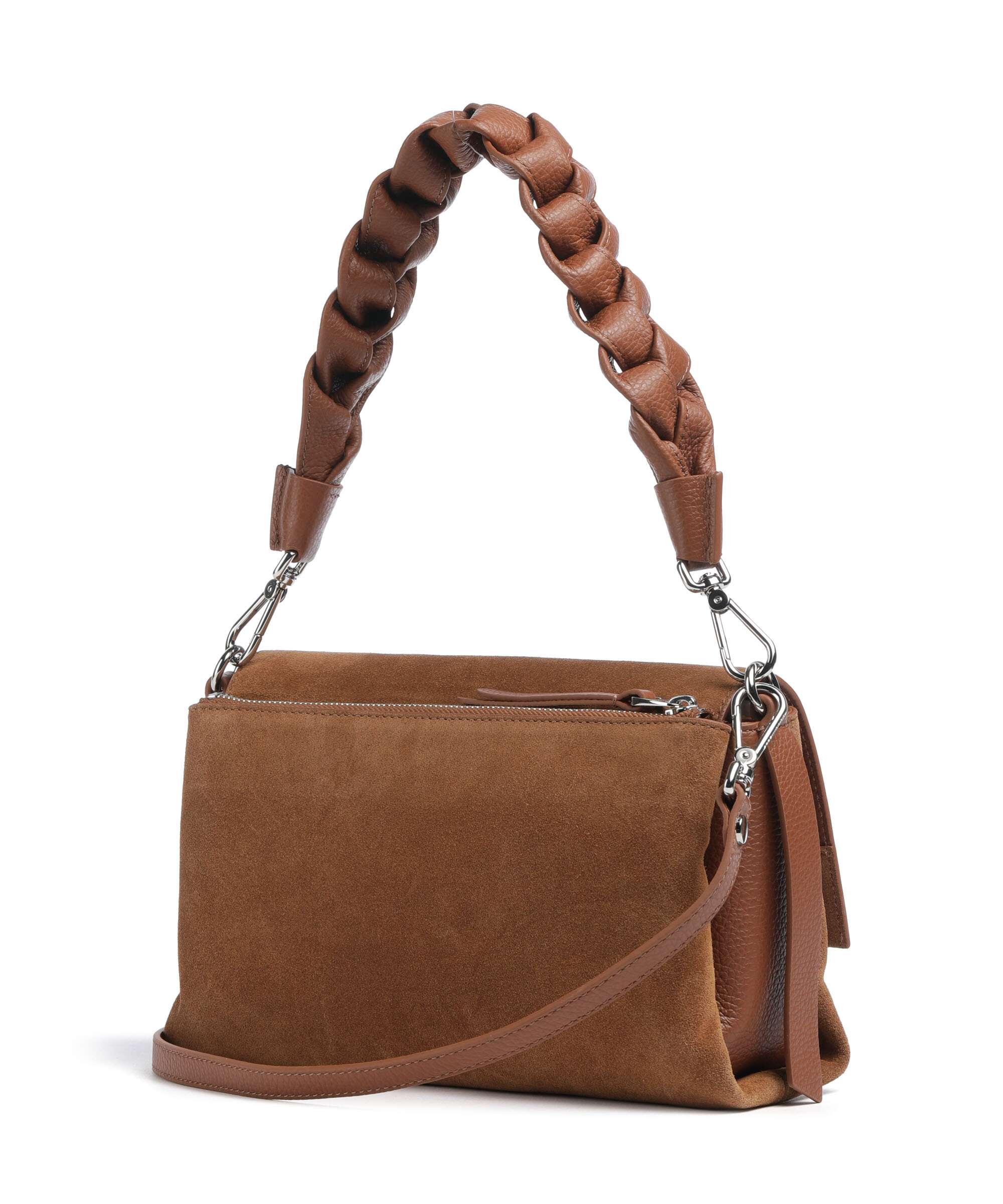 Coccinelle Boheme Suede Shoulder bag cognac