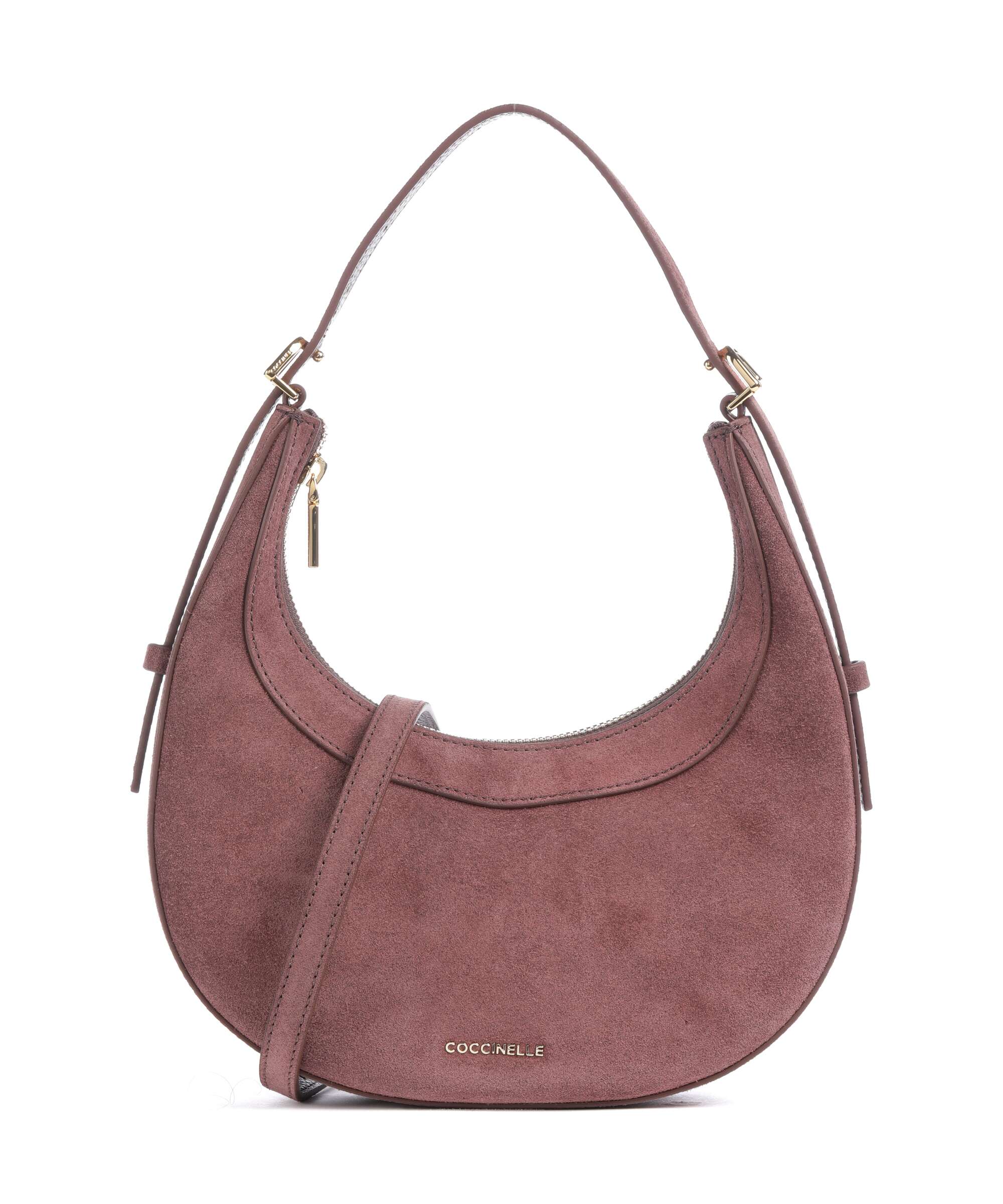 Coccinelle Whisper Suede Shoulder bag berry