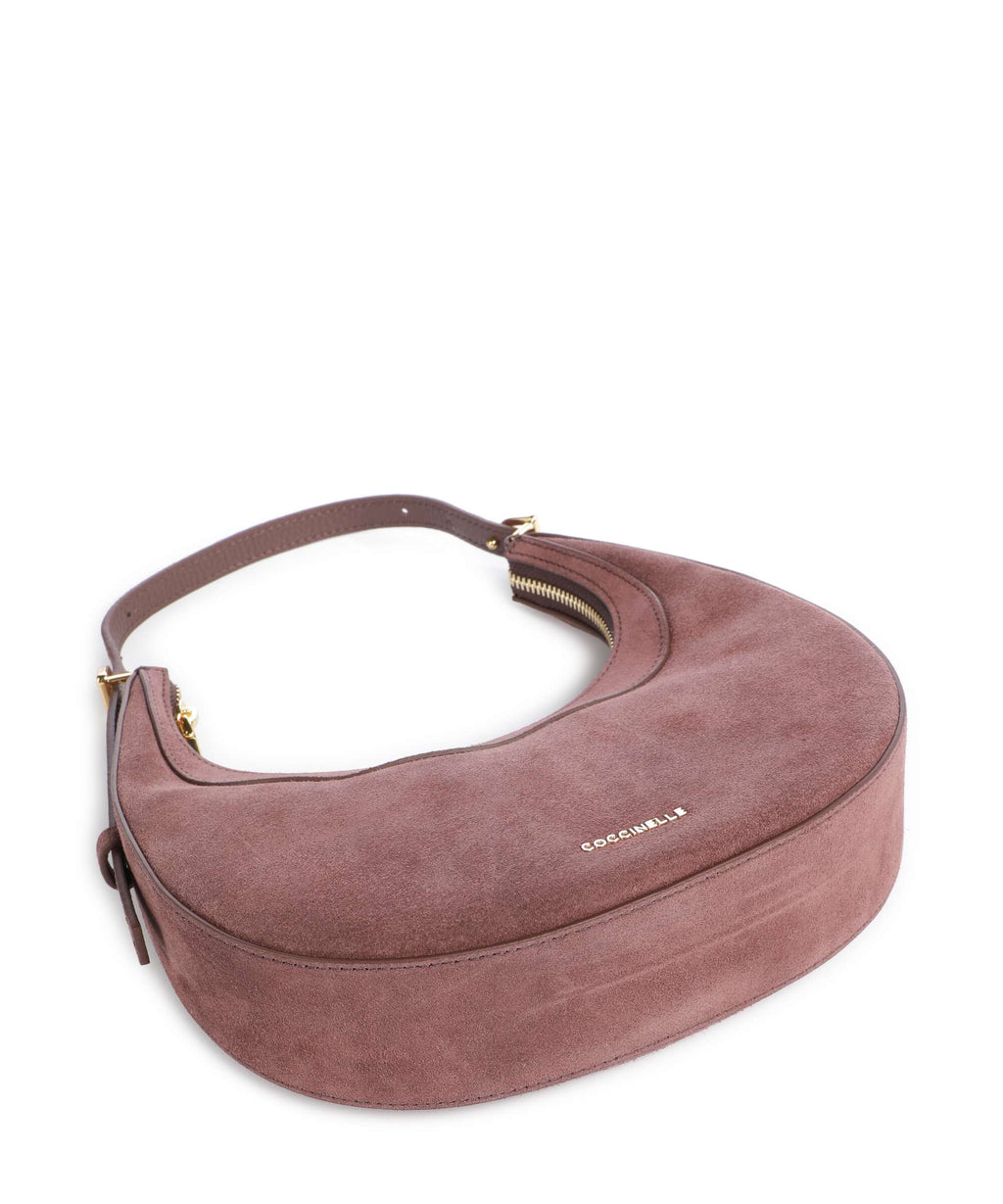 Coccinelle Whisper Suede Shoulder bag berry