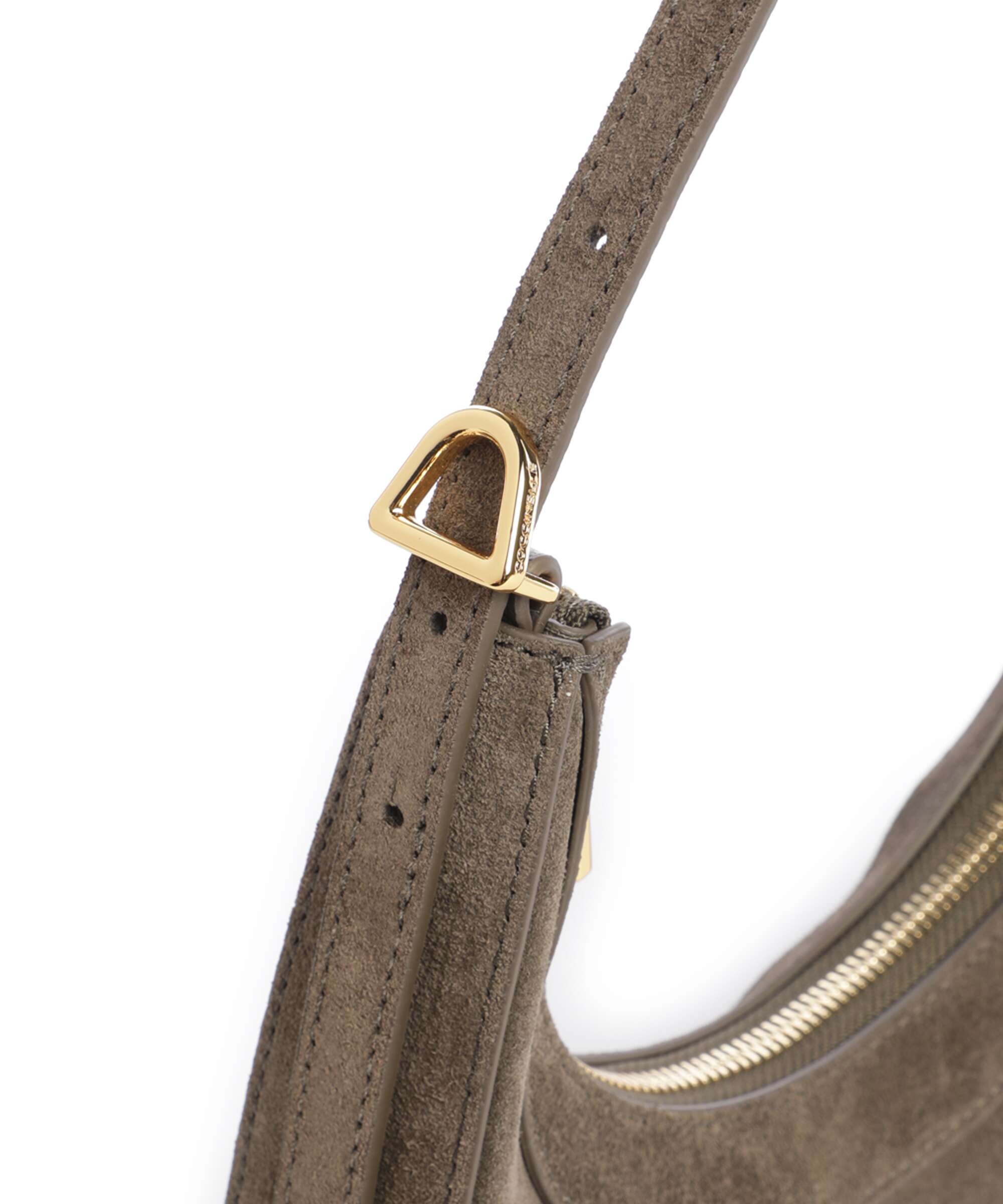 Coccinelle Whisper Suede Shoulder bag fango