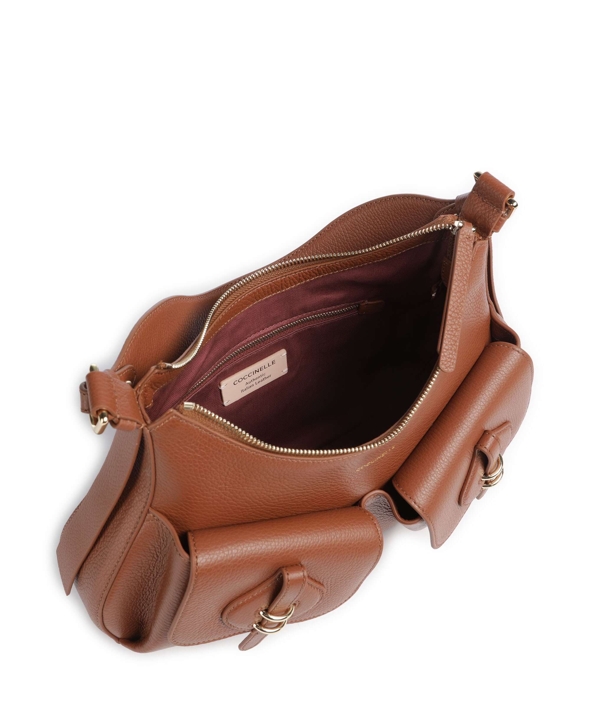 Coccinelle Mavery Pocket Hobo bag cognac