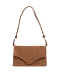 Coccinelle C-Me Softy Suede Shoulder bag cognac
