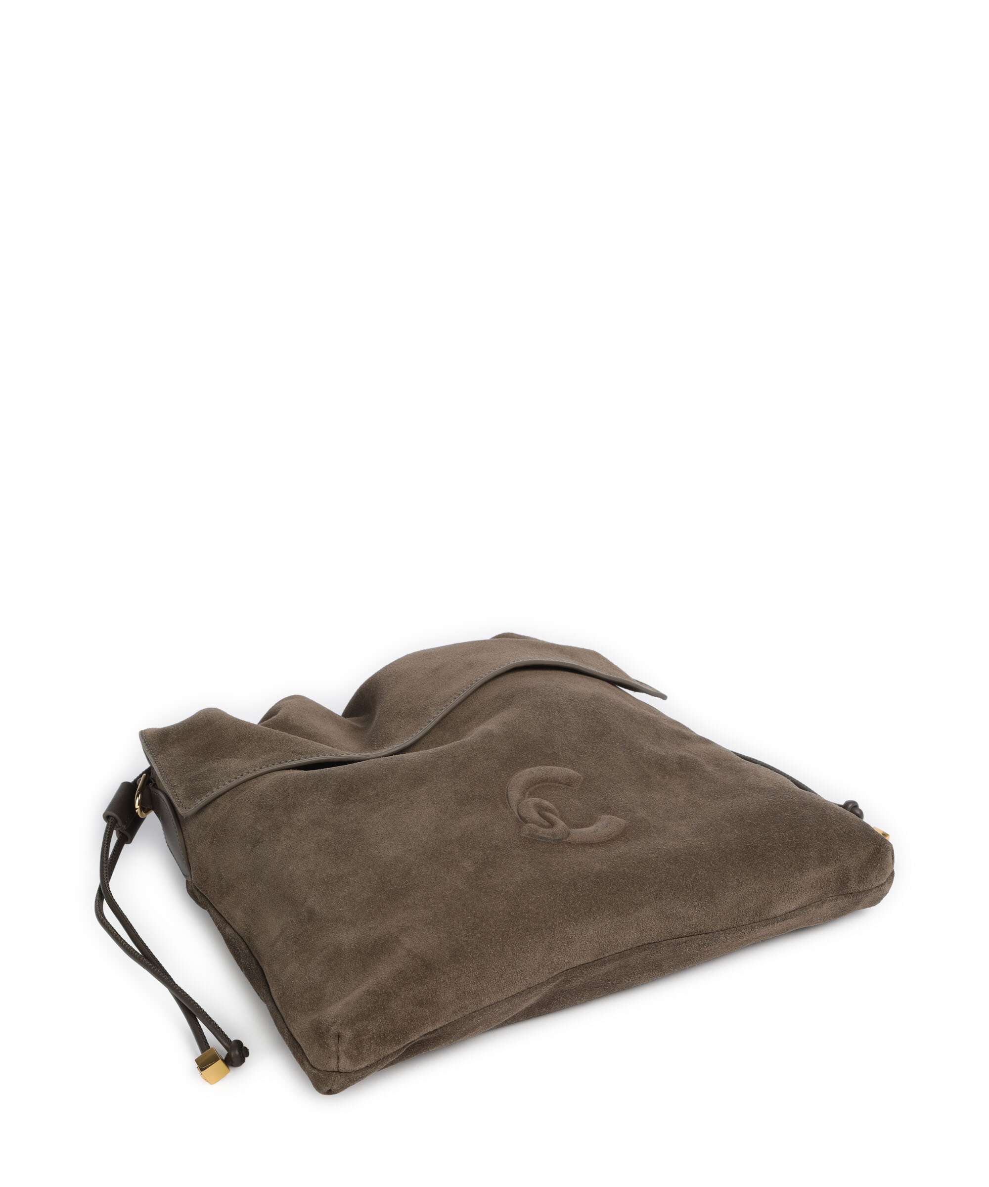Coccinelle Lidia Suede Hobo bag fango