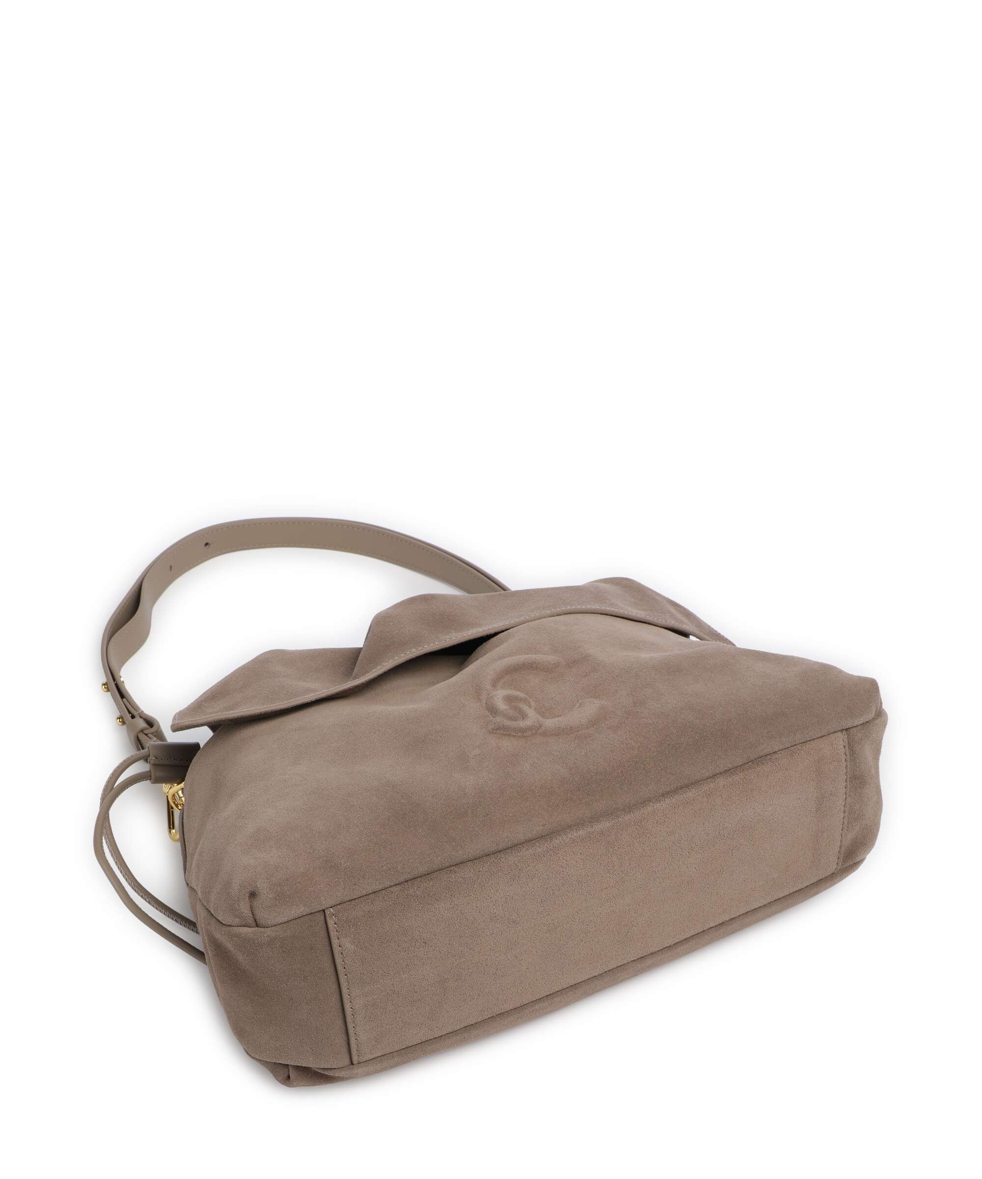 Coccinelle Lidia Suede Hobo bag warm taupe