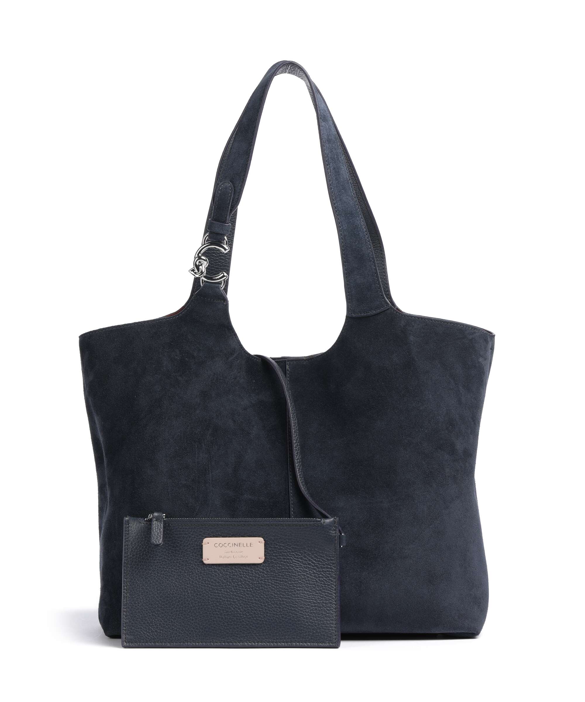 Coccinelle C-Easy Suede Hobo bag midnight blue