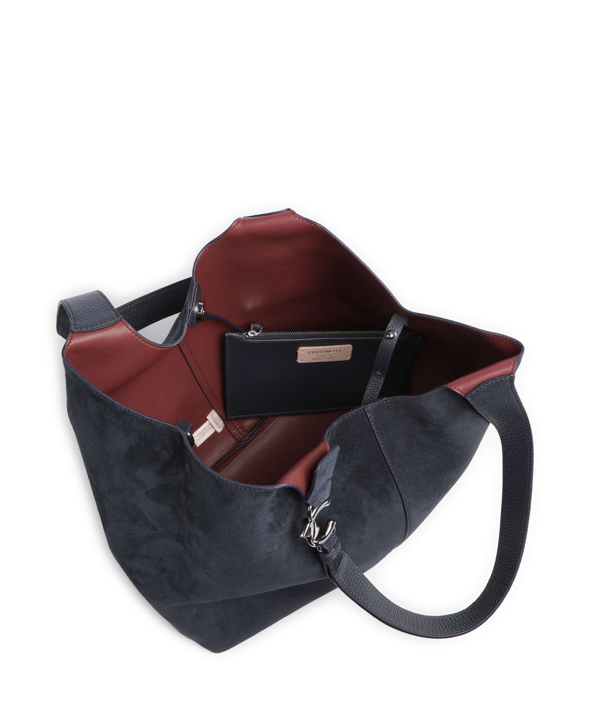 Coccinelle C-Easy Suede Hobo bag midnight blue