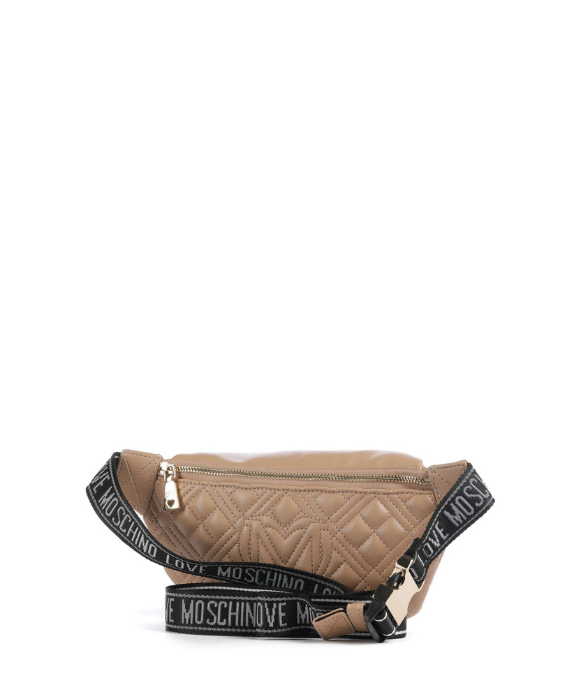Love Moschino Quilted Fanny pack beige