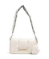 Love Moschino Puffy Axelremsväska ivory/black