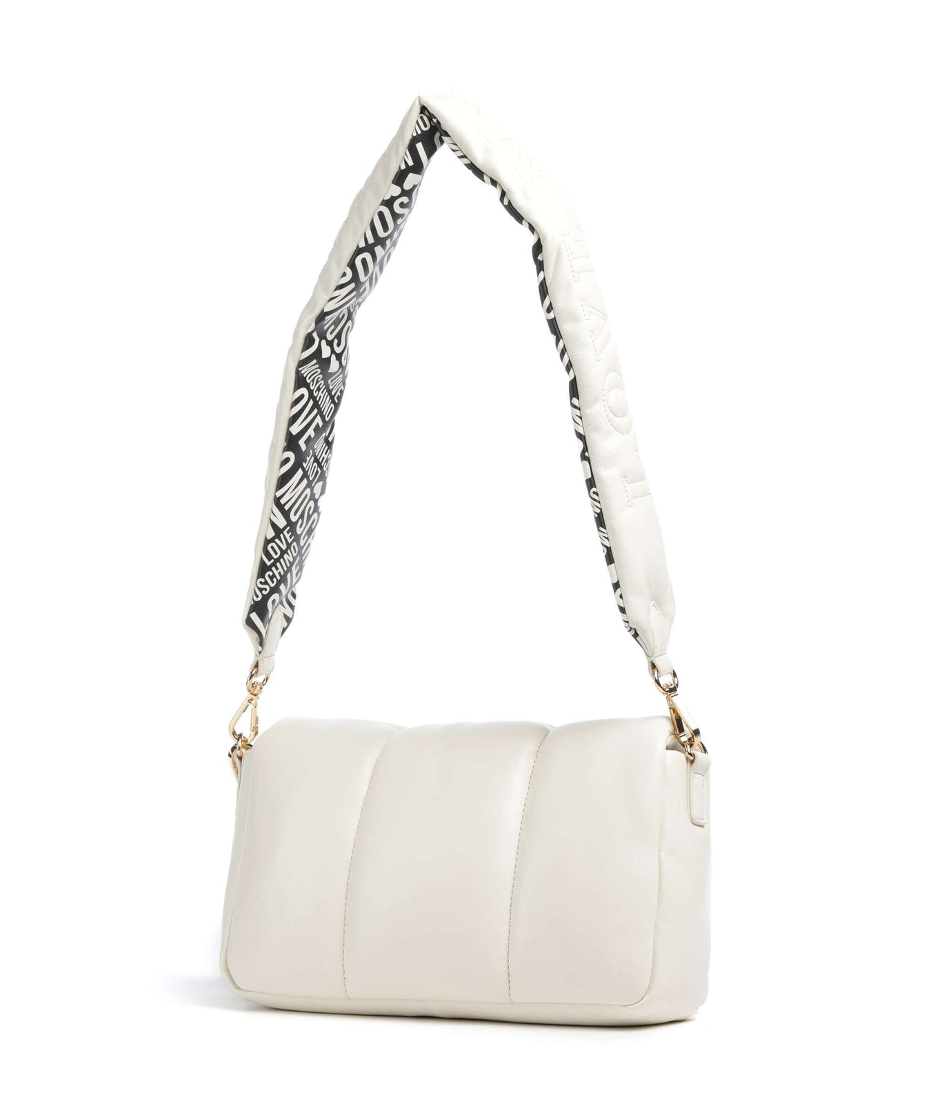 Love Moschino Puffy Shoulder bag ivory/black