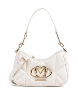Love Moschino Embossed Q Axelremsväska ivory