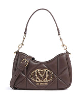 Love Moschino Embossed Q Axelremsväska chocolate