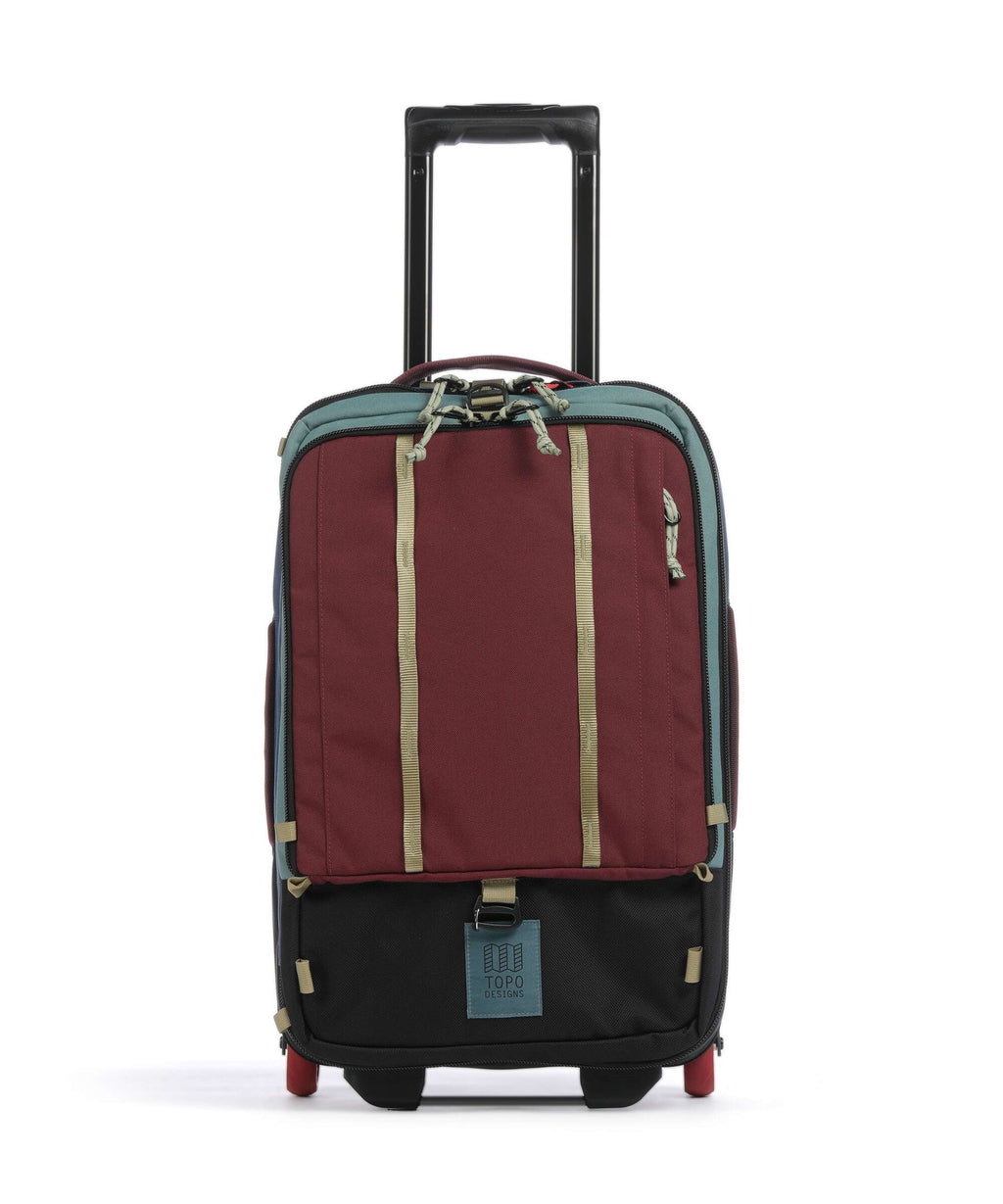 Topo Designs Global Backpack with wheels dark denim/burgundy