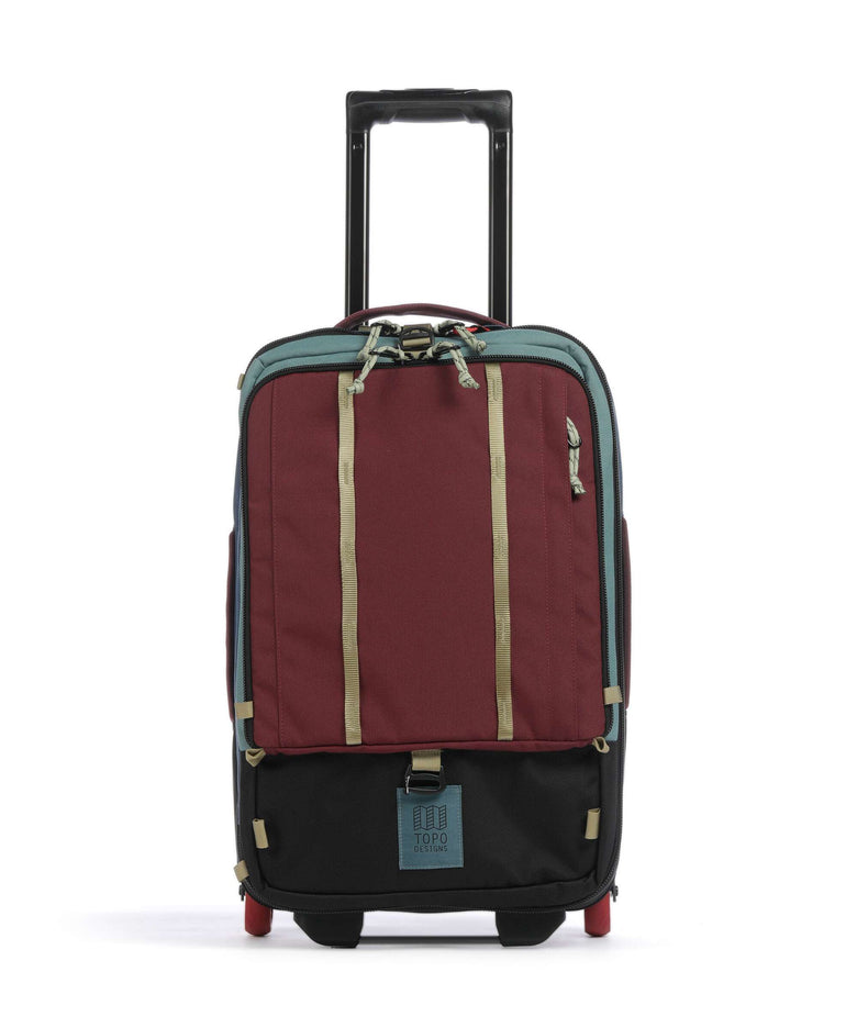 Topo Designs Global Backpack with wheels dark denim/burgundy