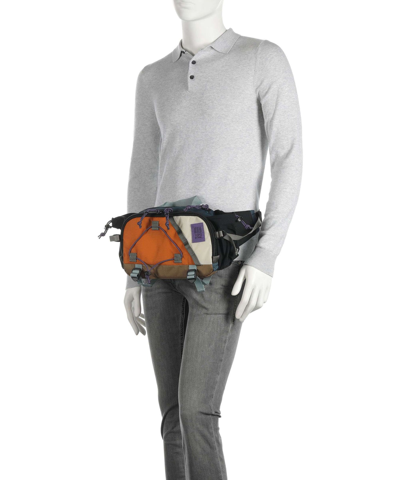 Topo Designs Mountain Hydro Fanny pack stone blue/bone white