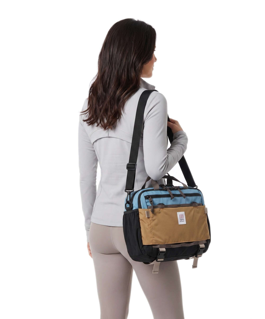 Topo Designs Mountain Crossbody bag river blue/brown oak