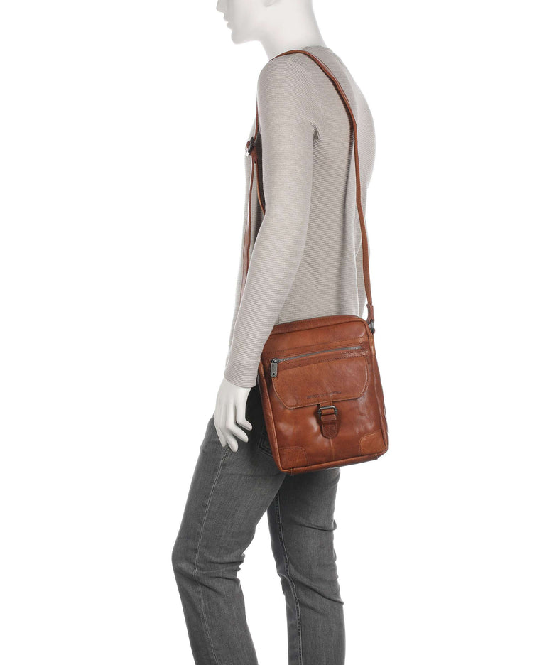 Spikes & Sparrow Bronco Nebraska Crossbody bag brandy
