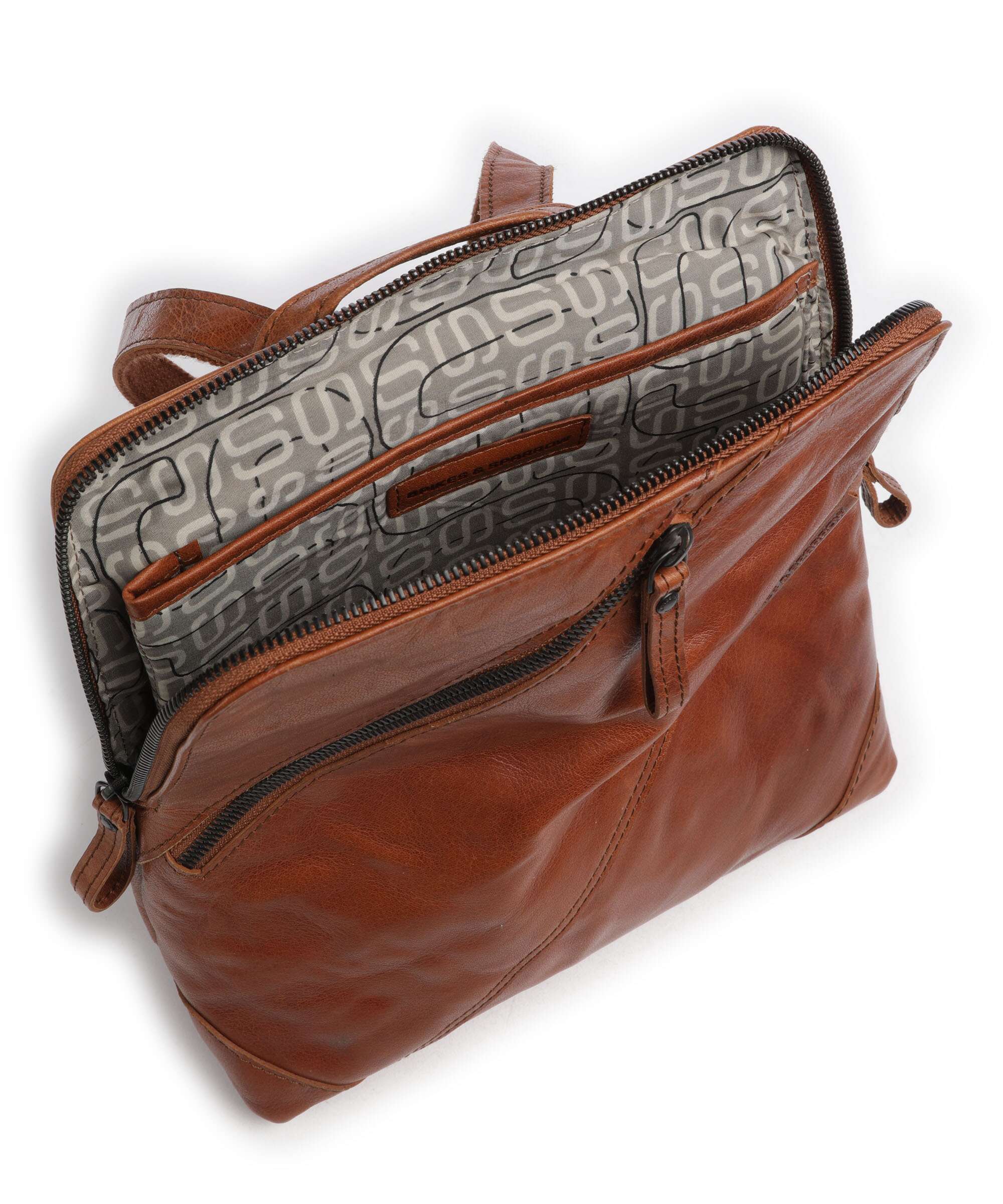 Spikes & Sparrow Bronco Backpack cognac