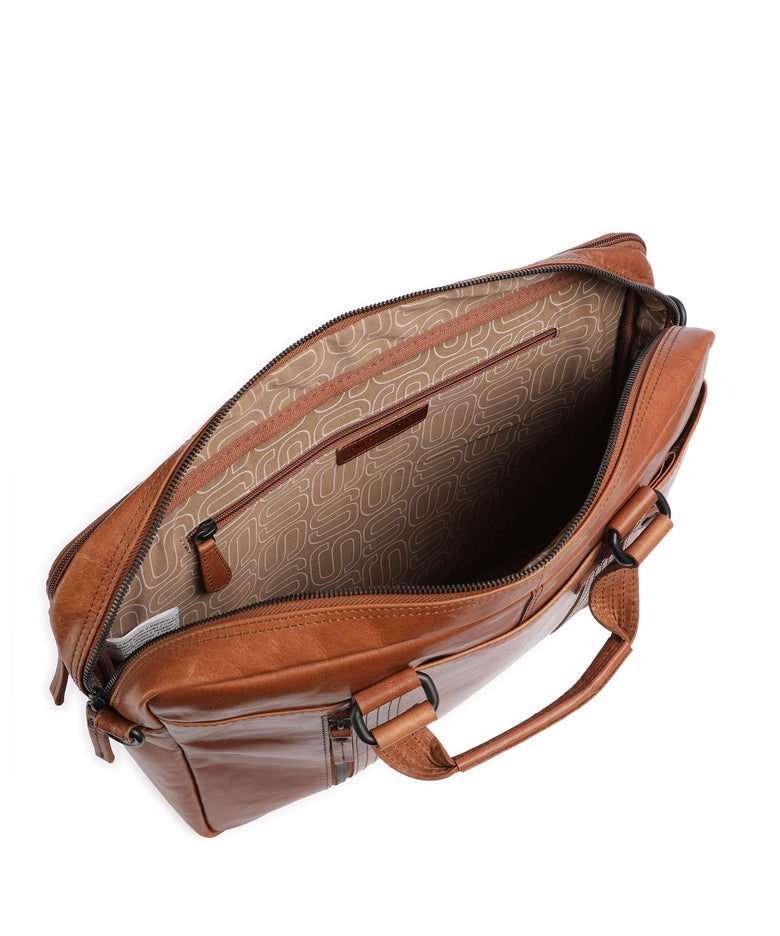 Spikes & Sparrow Bronco Dexter Briefcase brandy