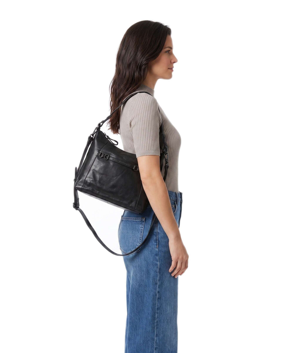 Spikes & Sparrow Bronco Delphie Hobo bag black