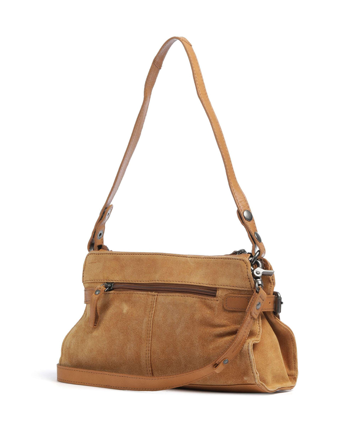 Spikes & Sparrow Suede Mix Madelon Shoulder bag tan