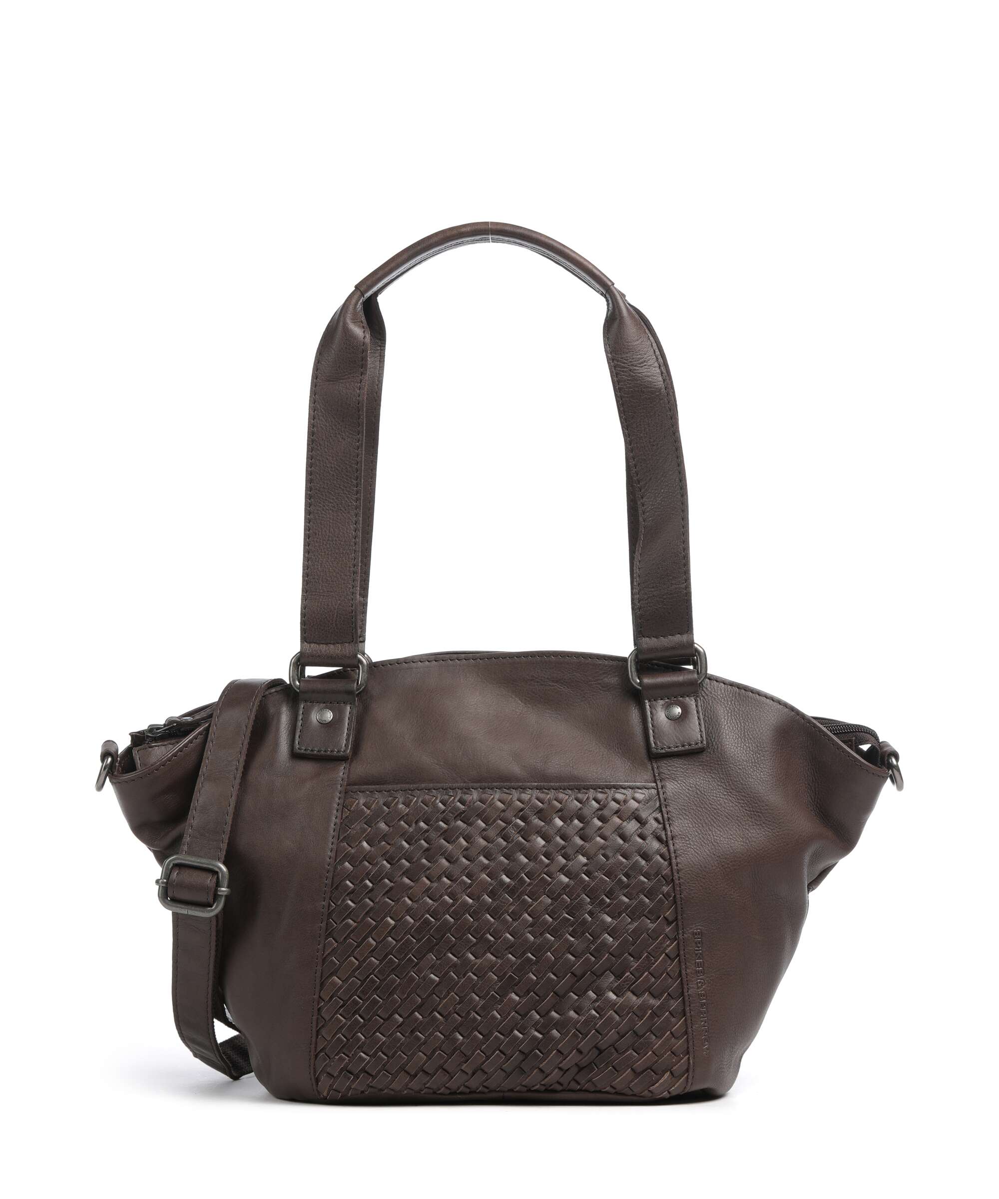 Spikes & Sparrow Woven Patty Tote bag dark brown