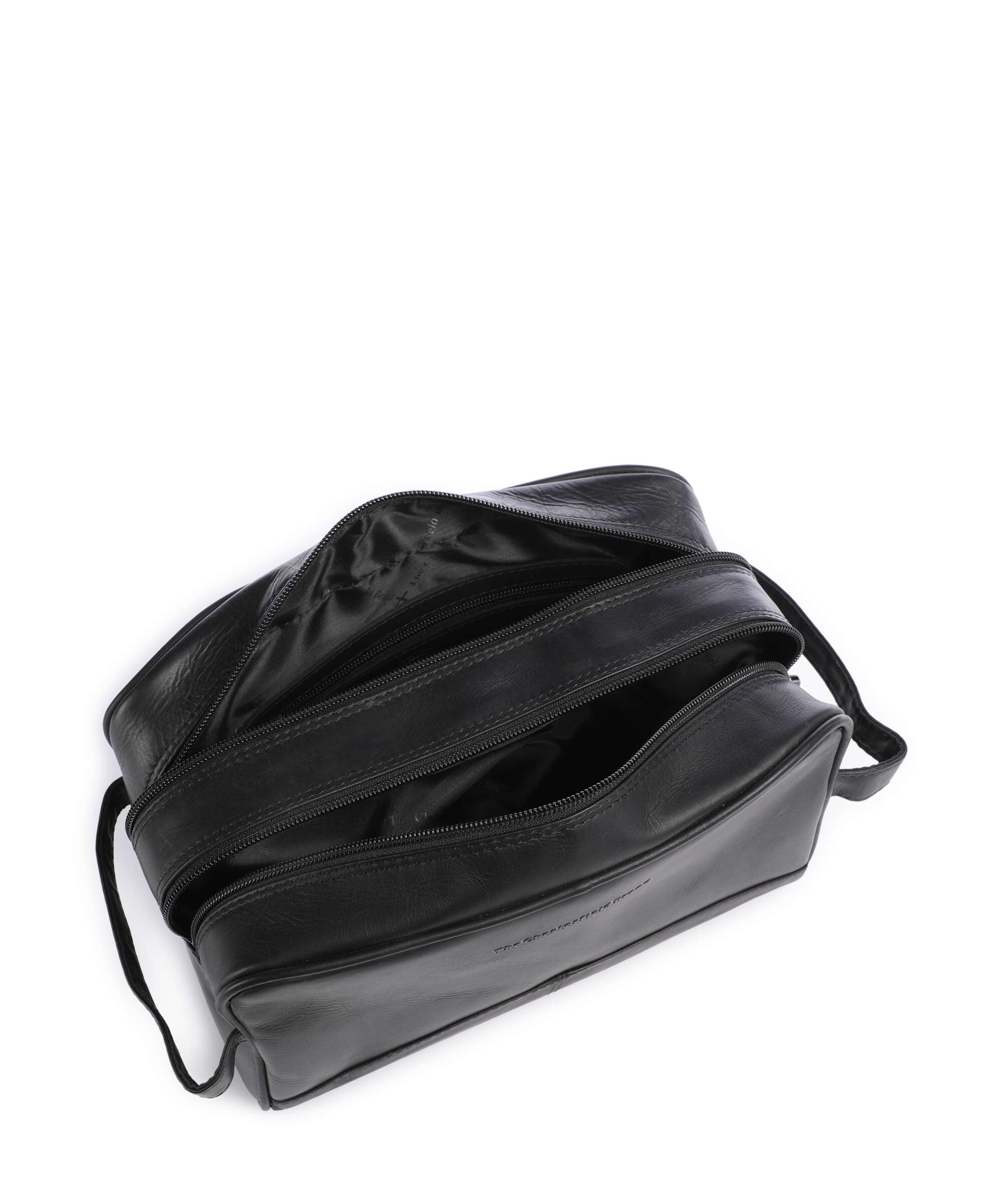 The Chesterfield Brand Wax Pull Up Cow Stacey Toiletry bag black