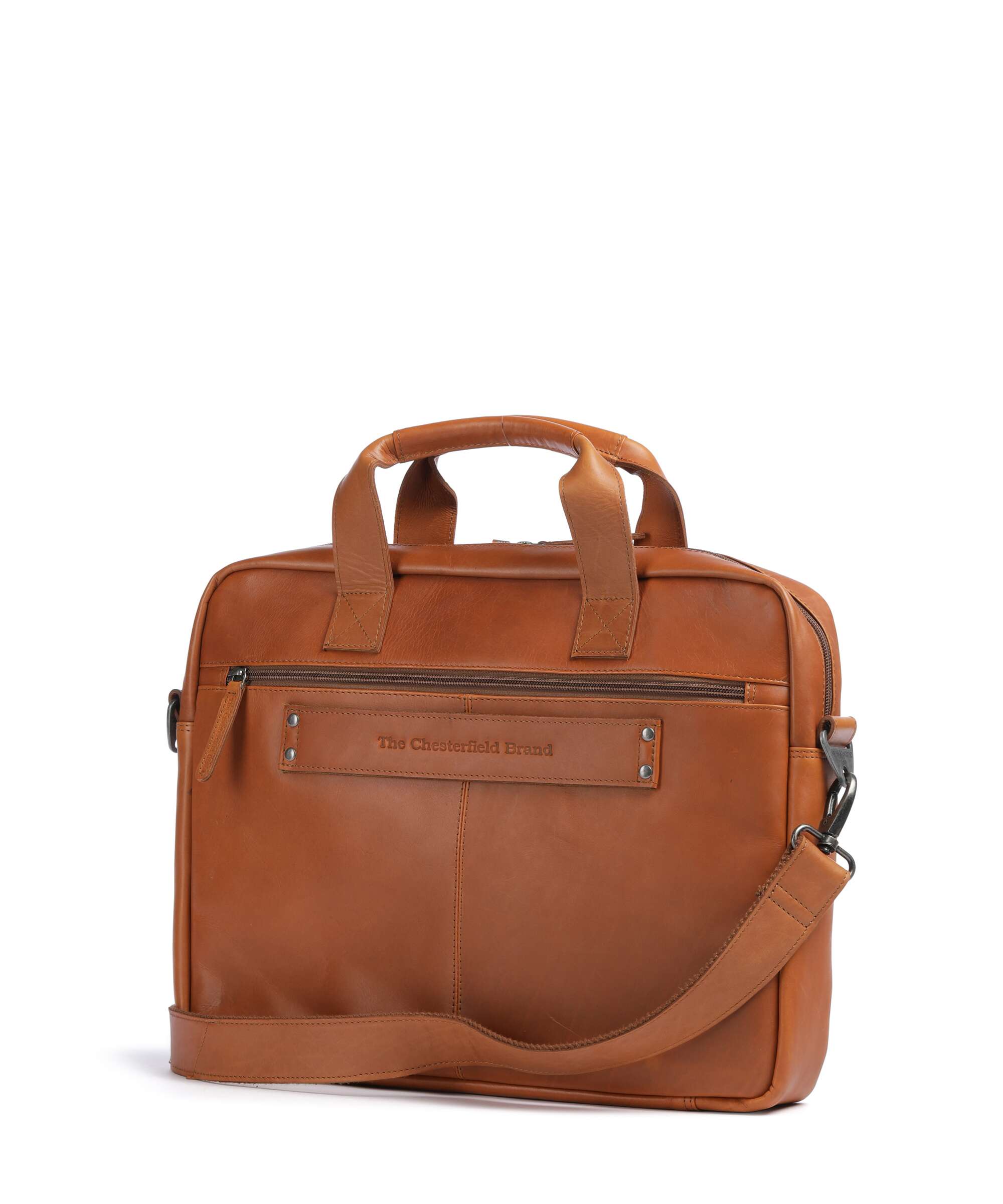 The Chesterfield Brand Calvi Briefcase cognac