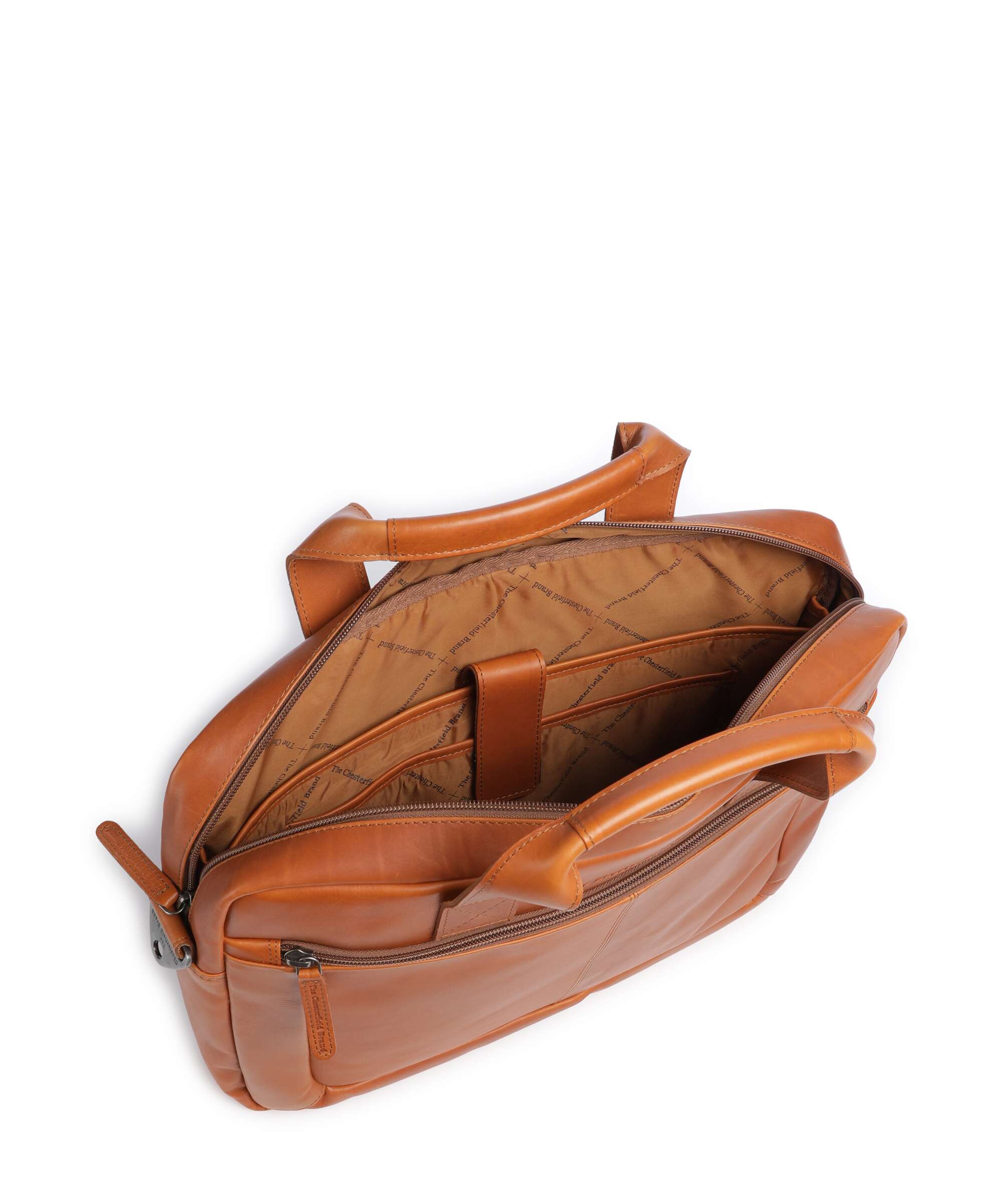 The Chesterfield Brand Calvi Briefcase cognac