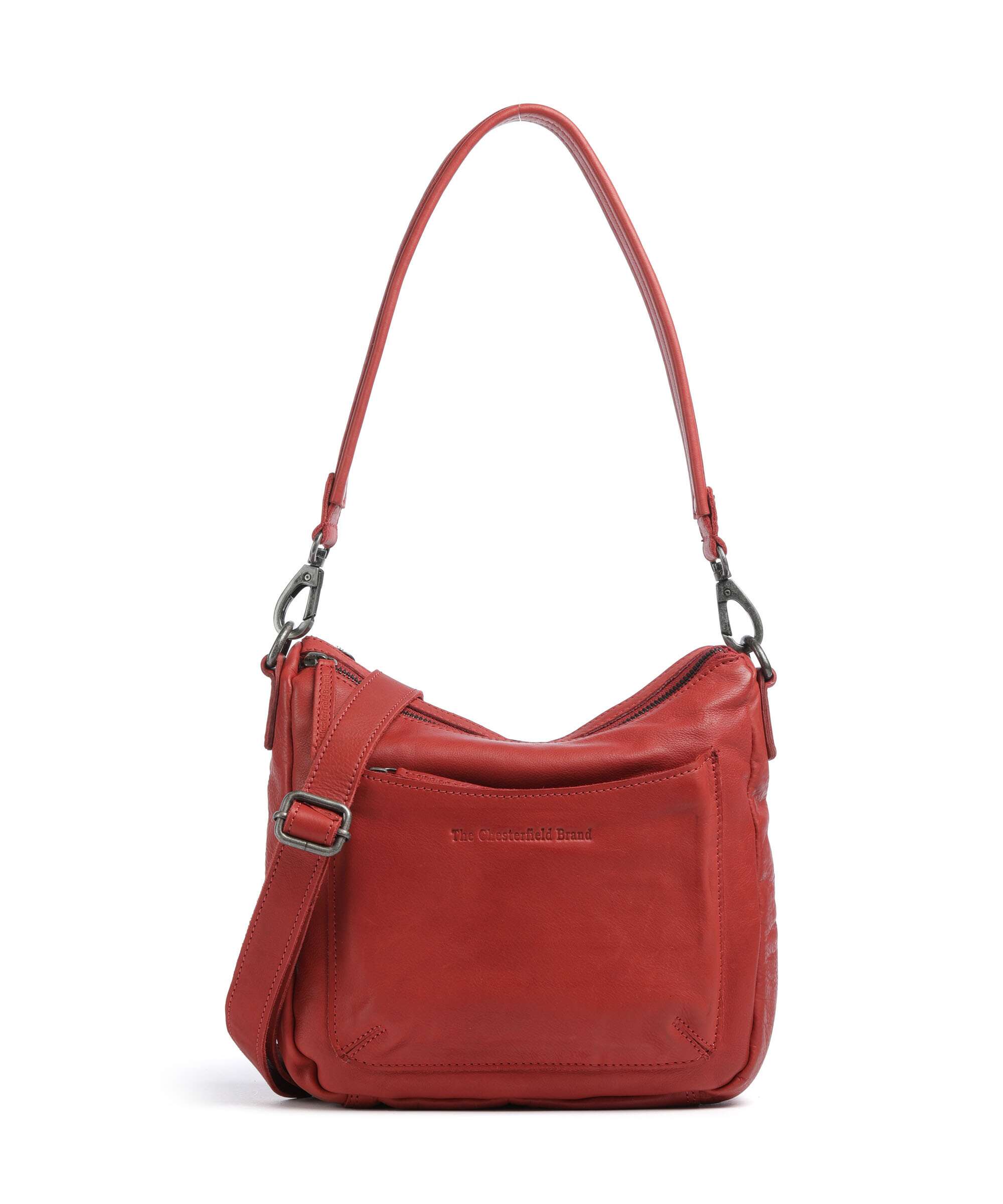 The Chesterfield Brand Washed Waxed Cow Caroline Crossbody bag red